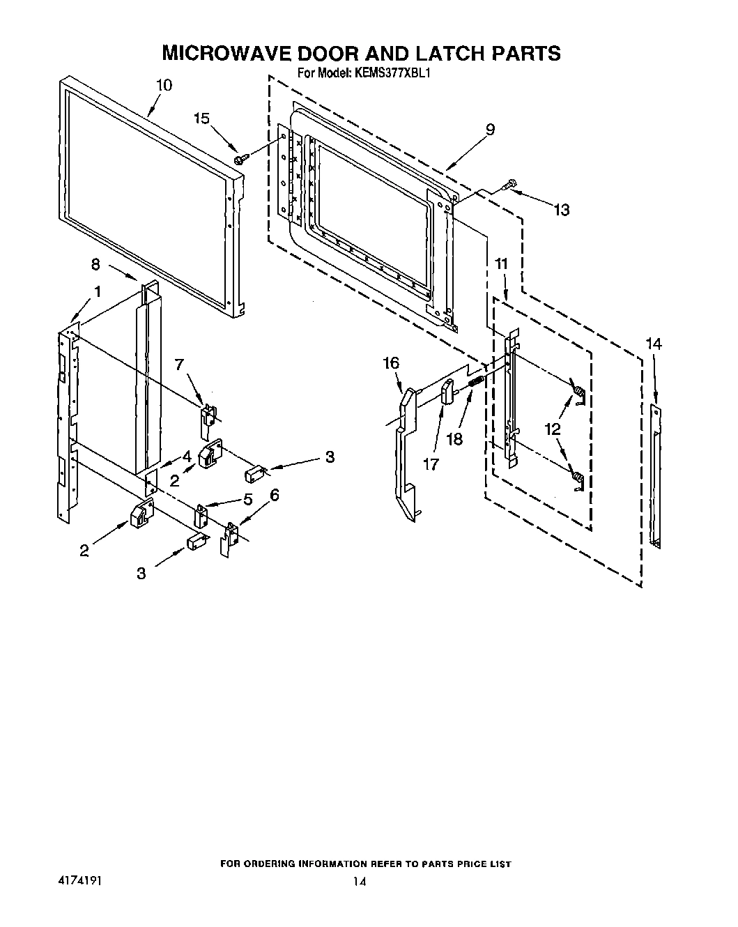 11 - MICROWAVE DOOR AND LATCH