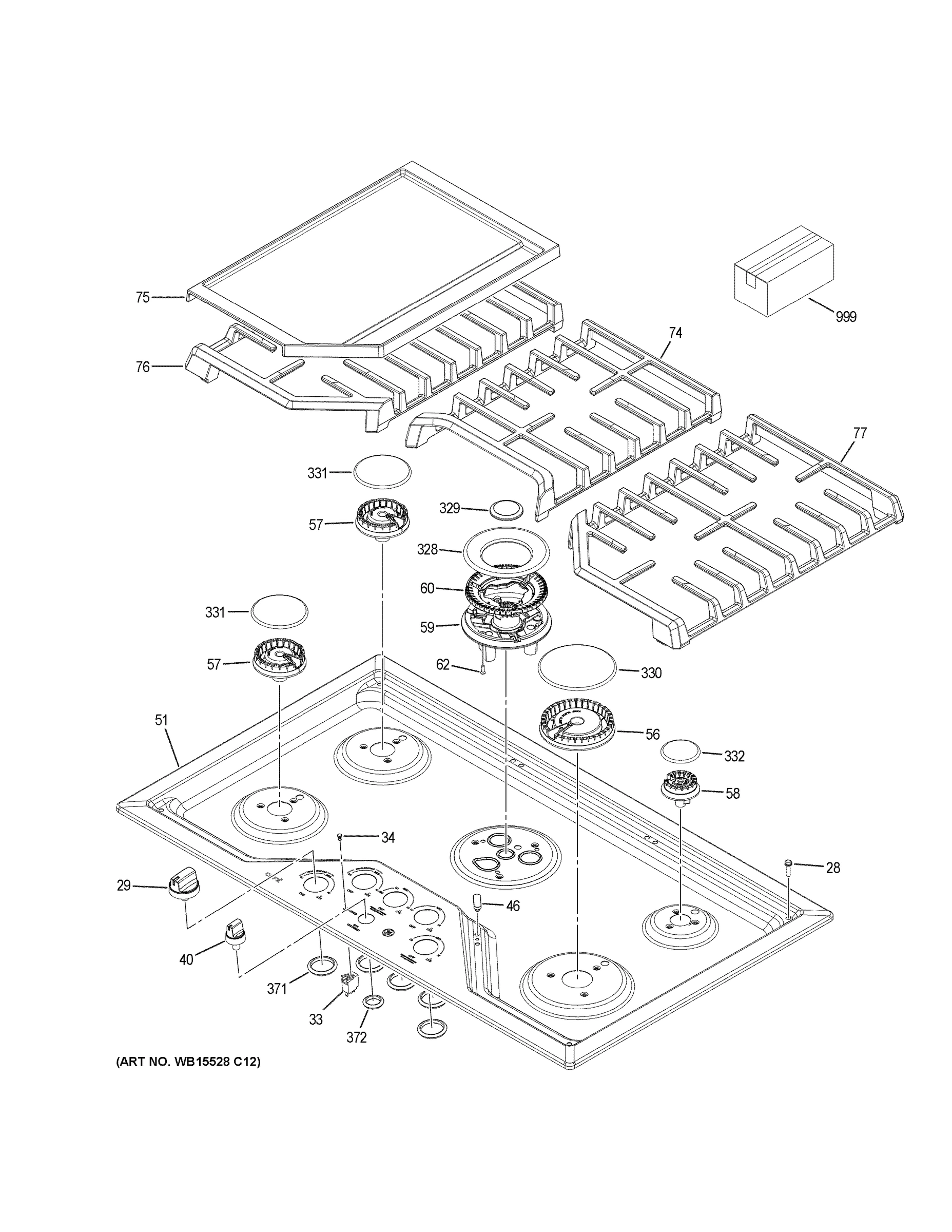 CONTROL PANEL & COOKTOP