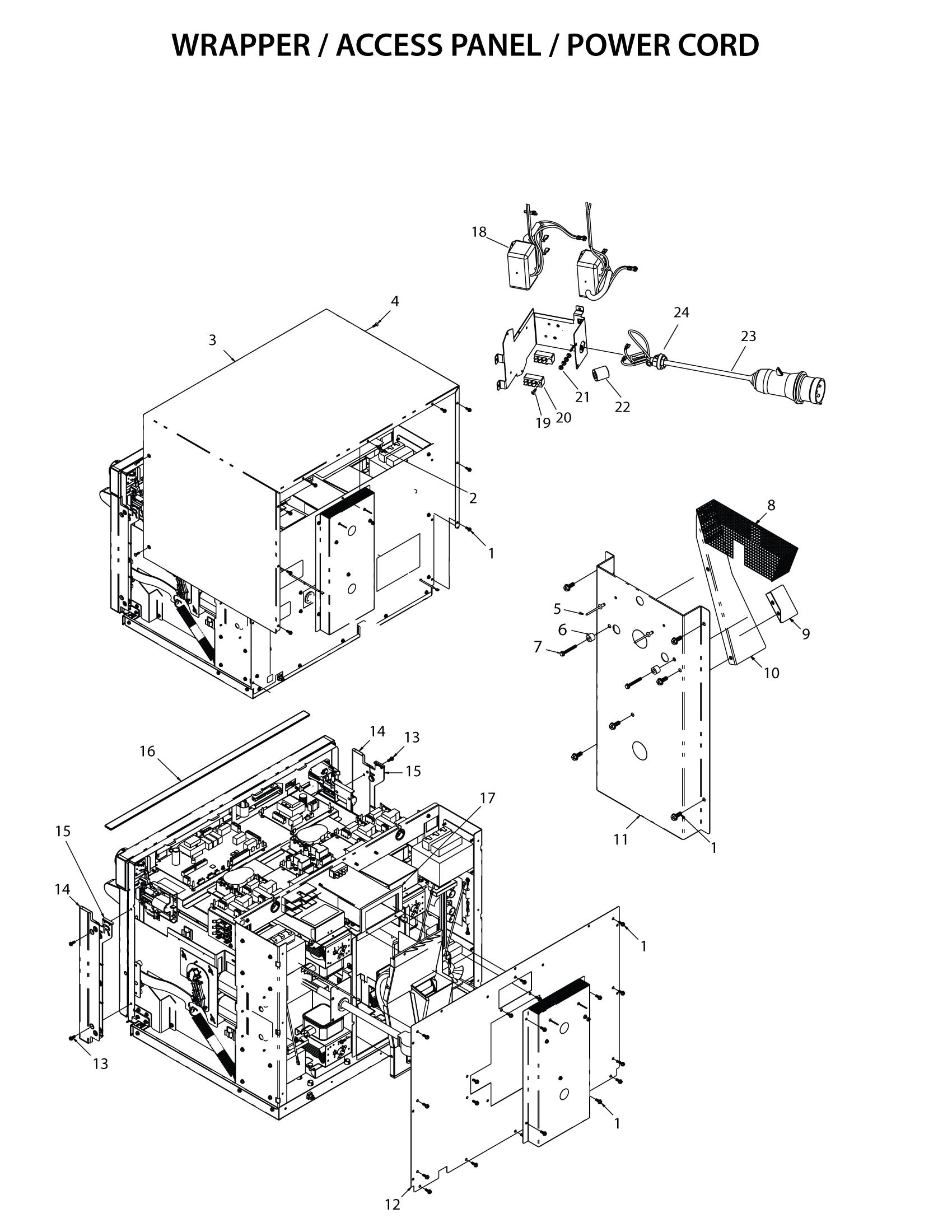 WRAPPER / ACCESS PANEL / POWER CORD