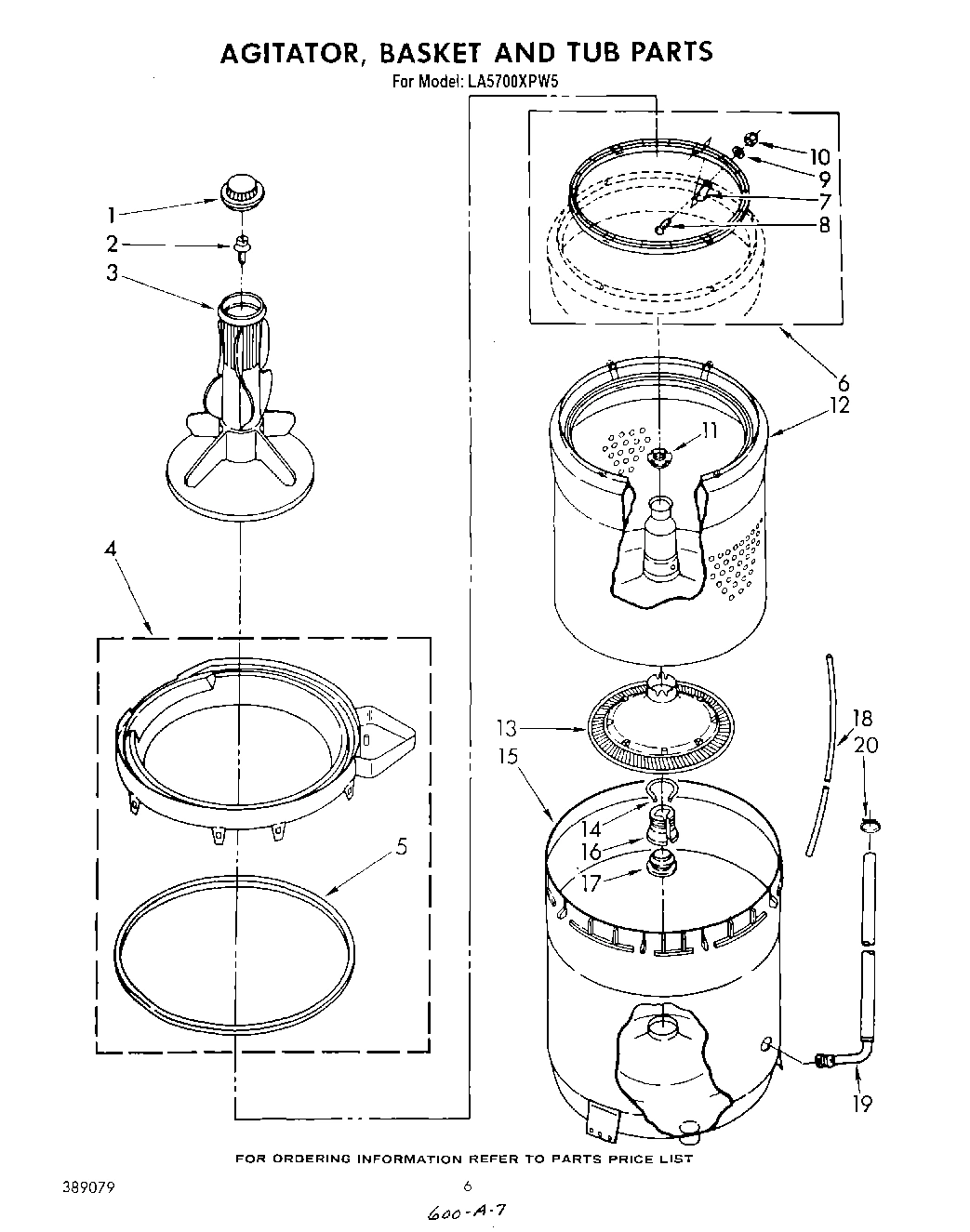 04 - AGITATOR, BASKET AND TUB