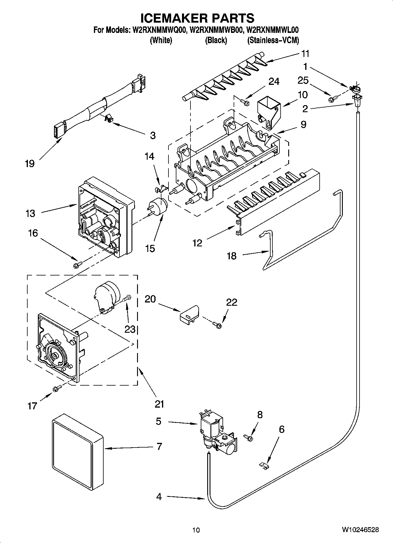 06 - ICEMAKER PARTS, OPTIONAL PARTS (NOT INCLUDED)