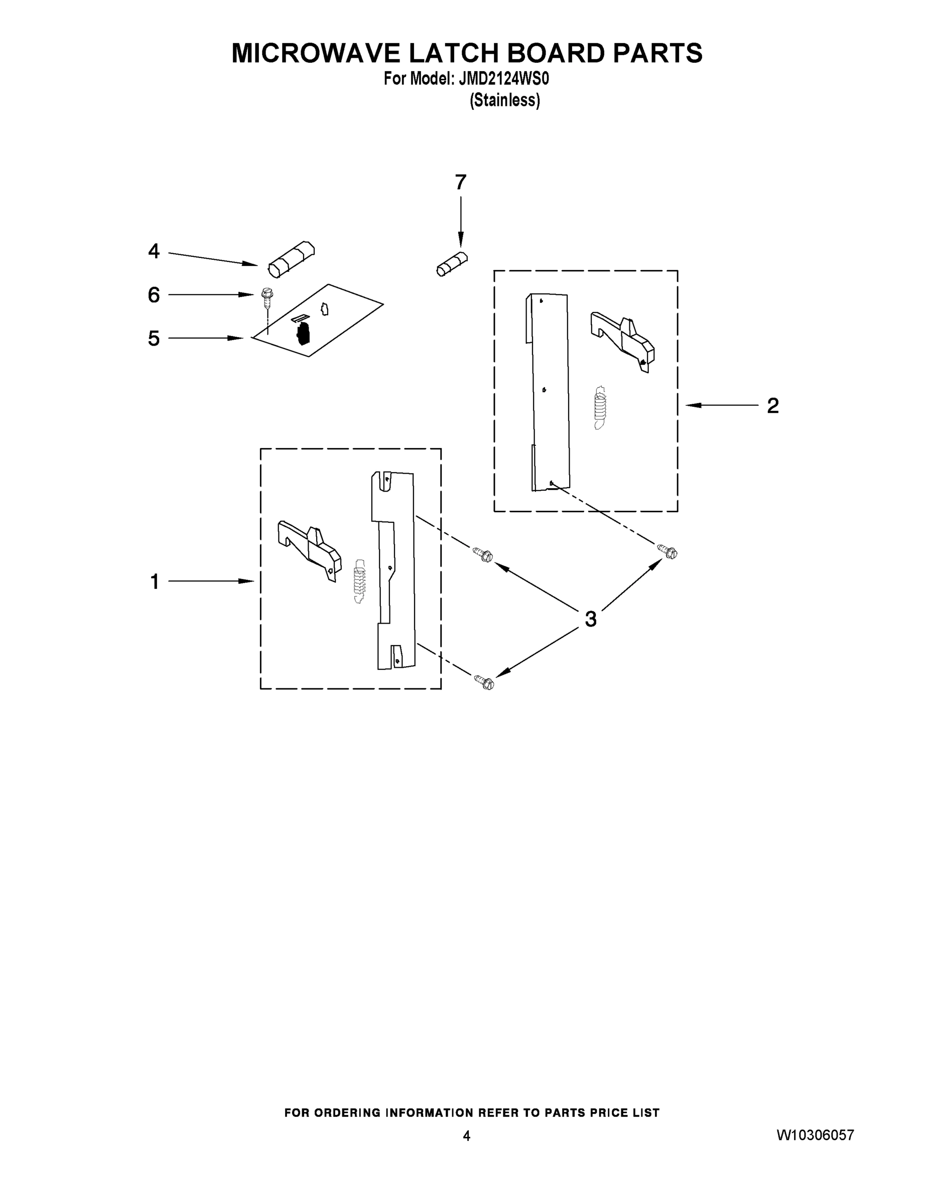 04 - MICROWAVE LATCH BOARD PARTS