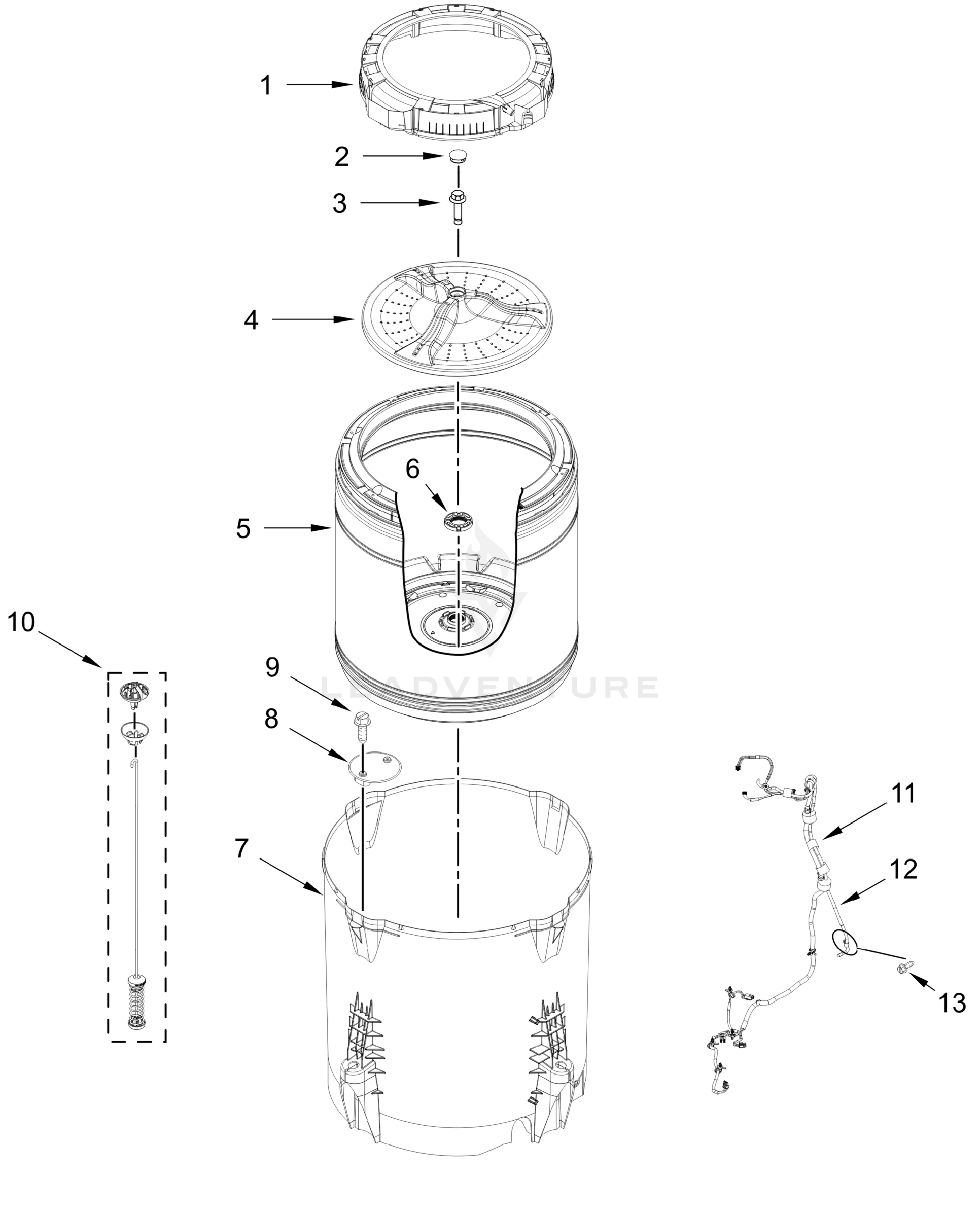 BASKET AND TUB PARTS