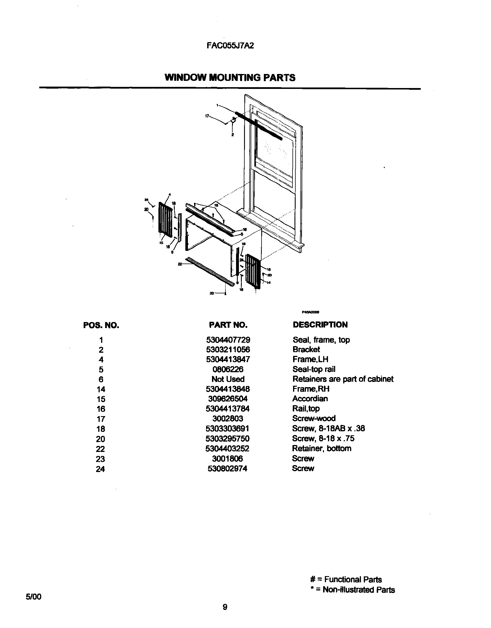 09 - WINDOW MOUNTING PARTS