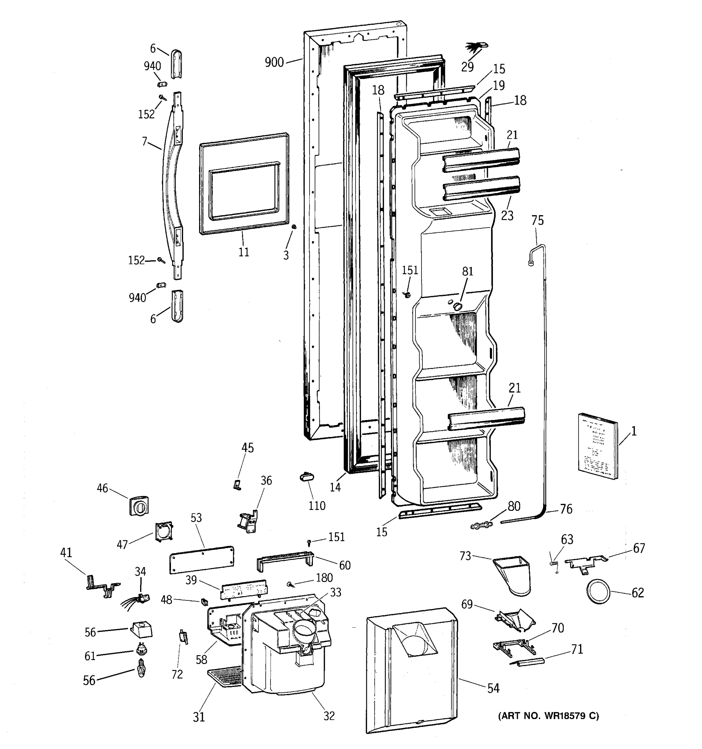 FREEZER DOOR