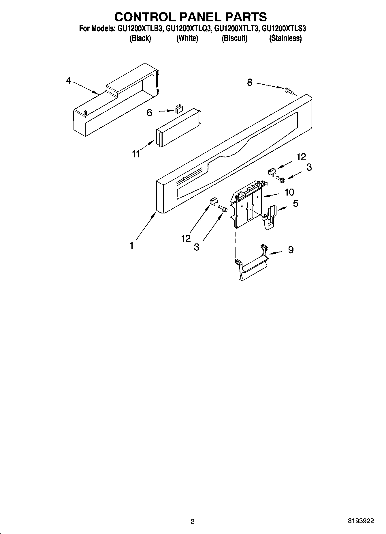 02 - CONTROL PANEL PARTS