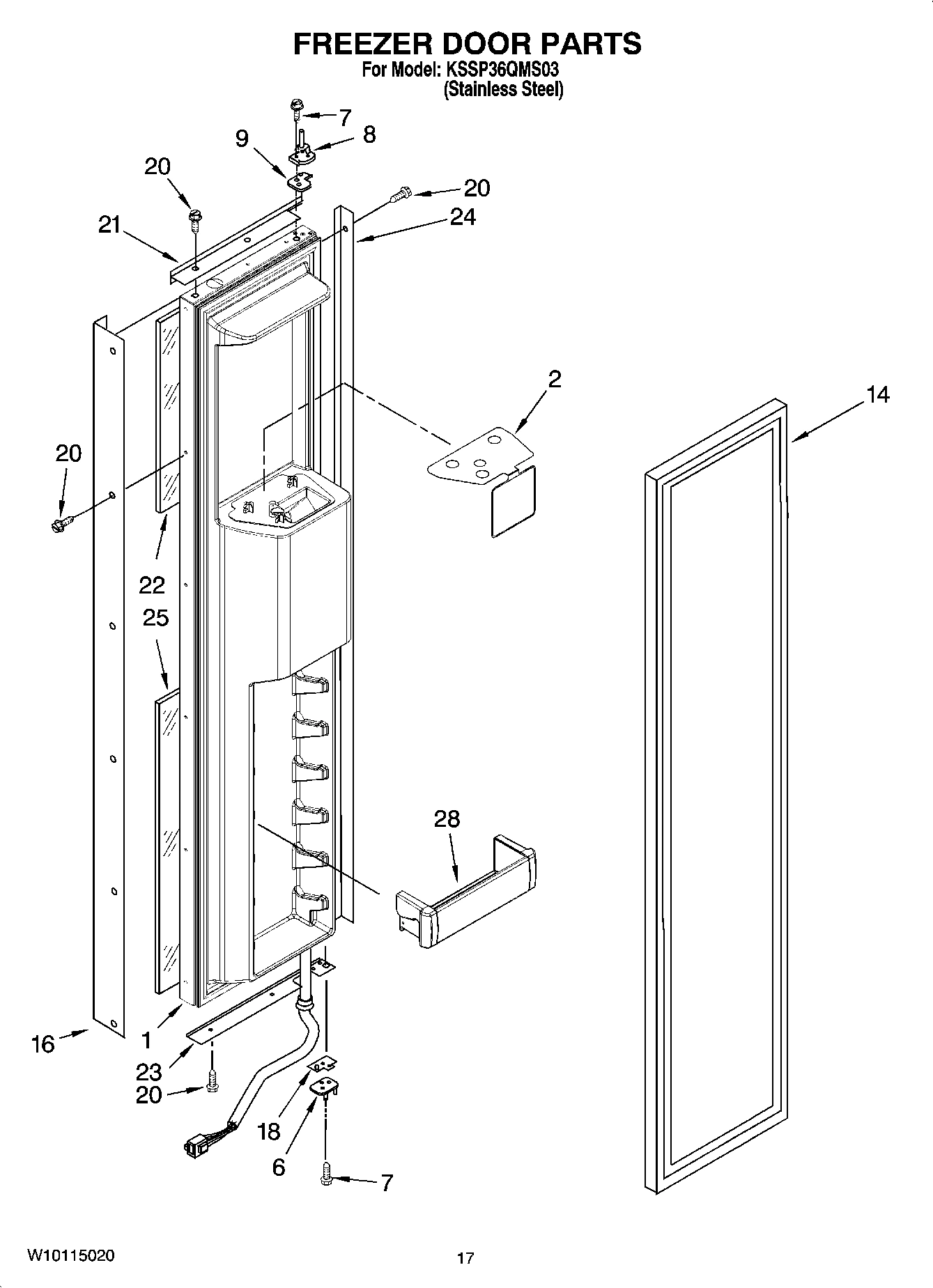 11 - FREEZER DOOR PARTS