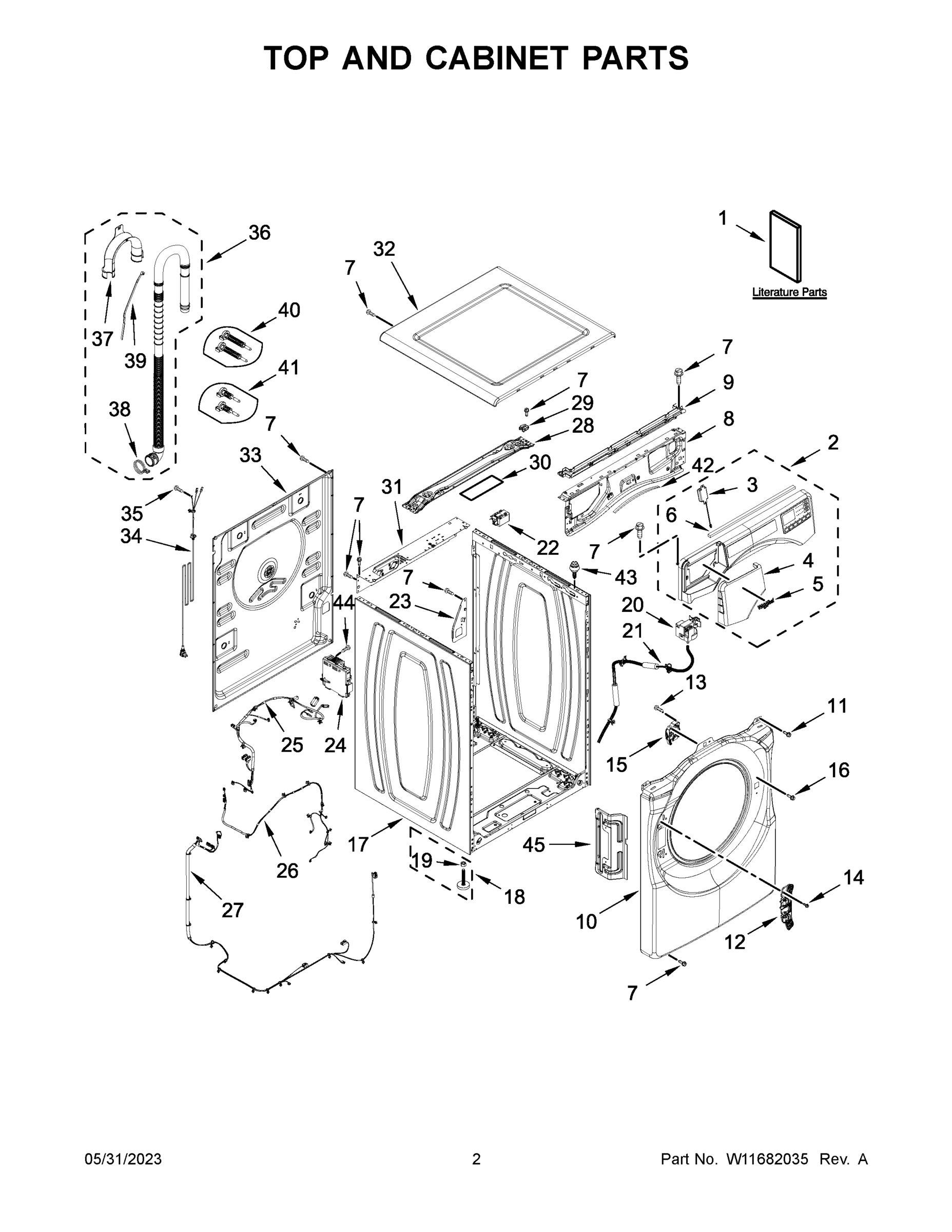 02 - TOP AND CABINET PARTS
