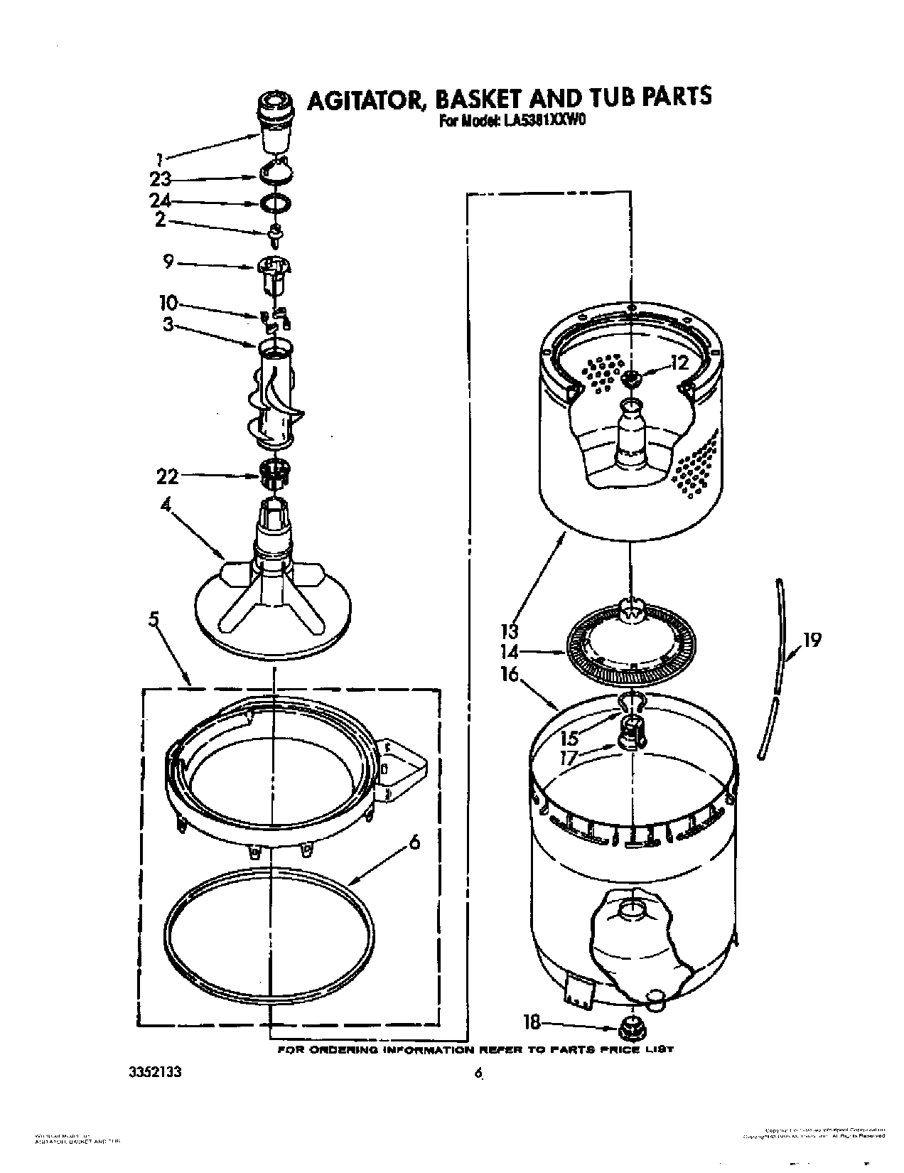 04 - AGITATOR, BASKET AND TUB
