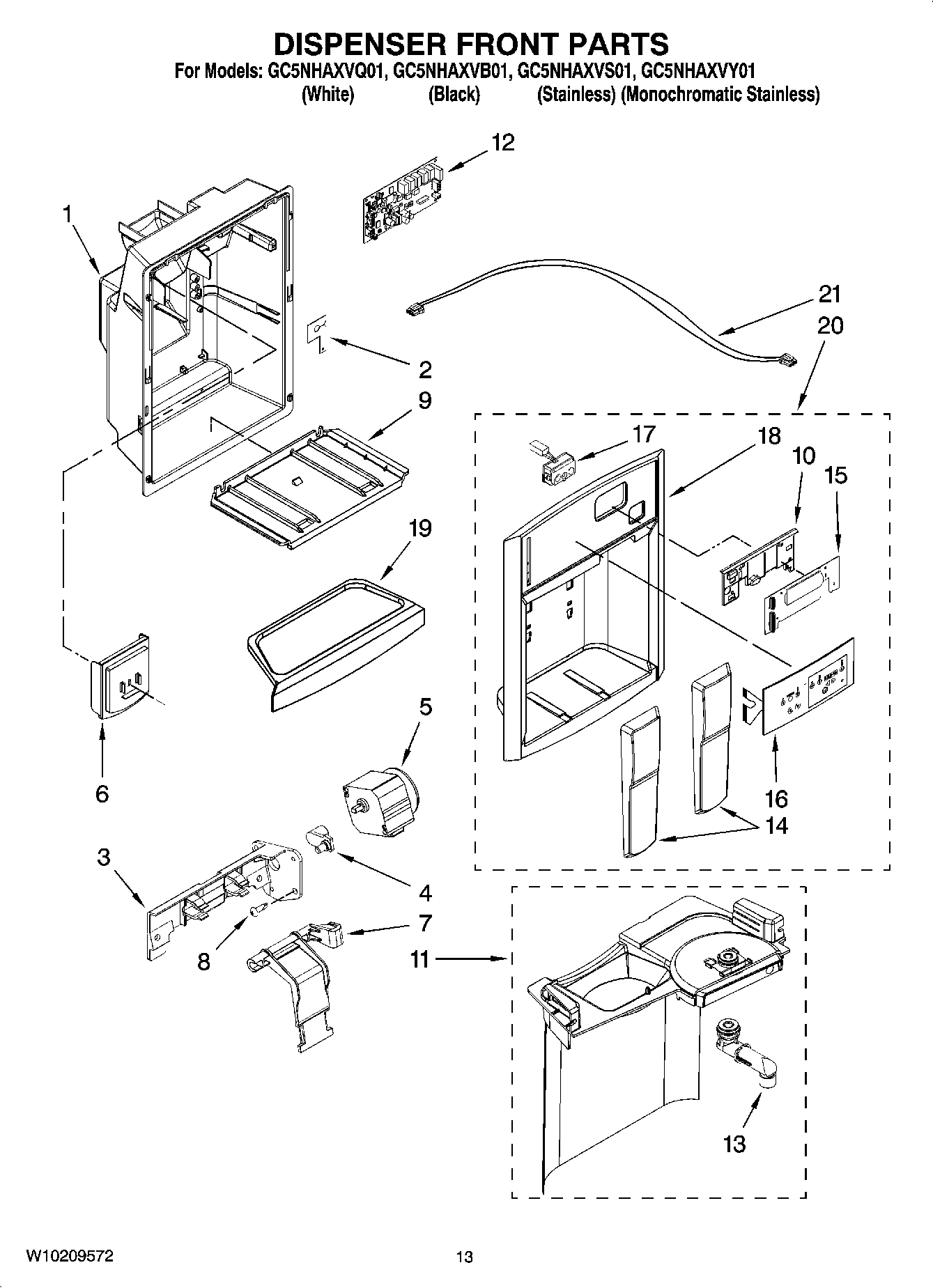 08 - DISPENSER FRONT PARTS