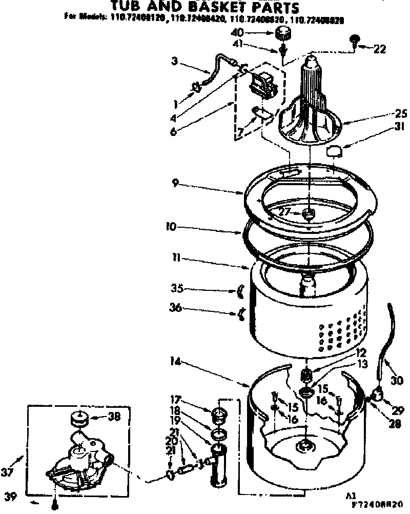 TUB AND BASKET PARTS