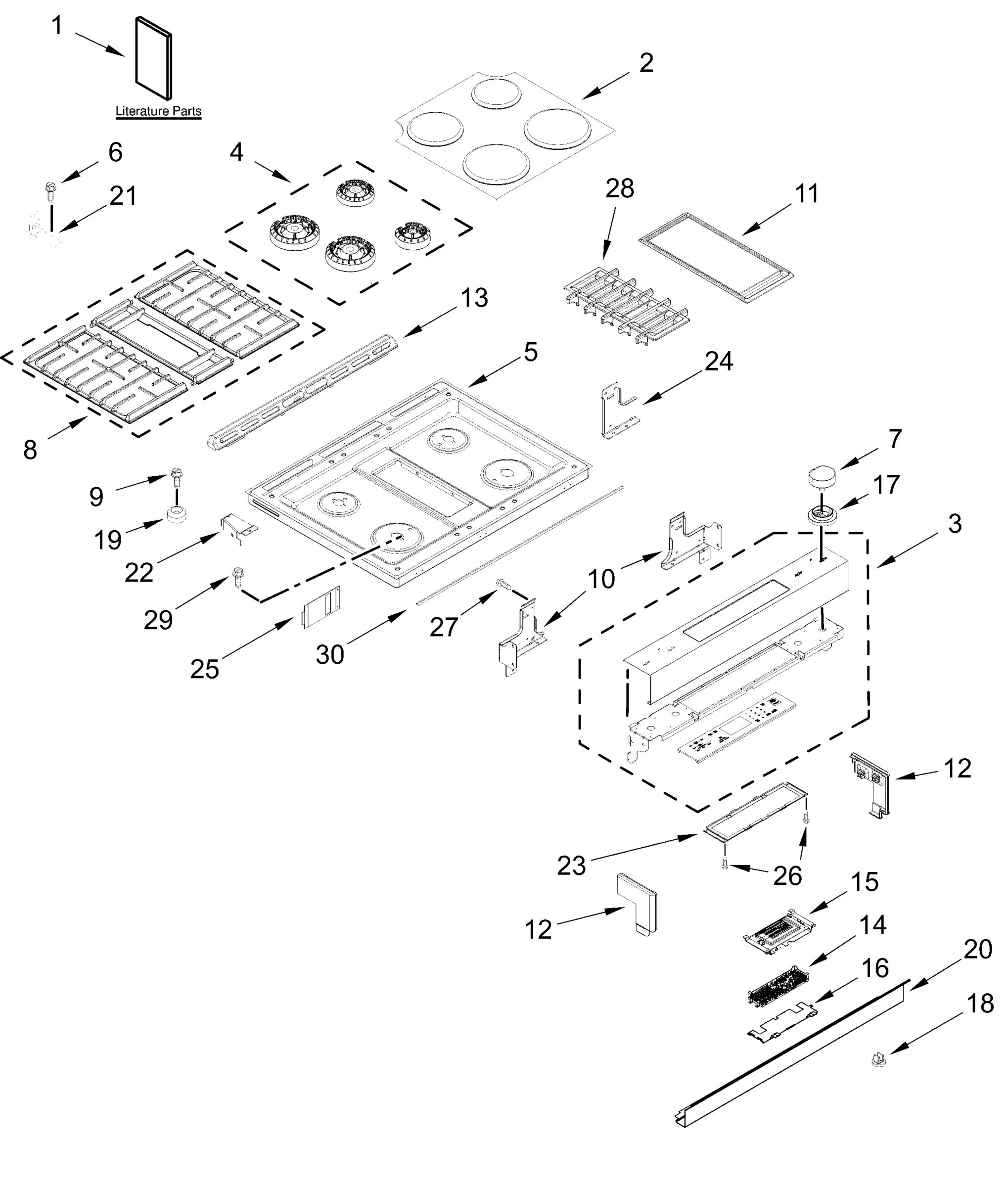 COOKTOP PARTS