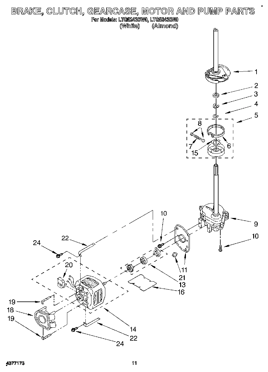 08 - BRAKE, CLUTCH, GEARCASE, MOTOR AND PUMP
