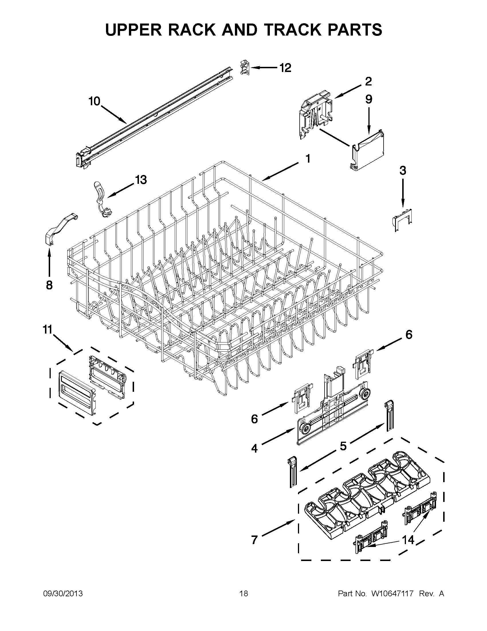 10 - UPPER RACK AND TRACK PARTS
