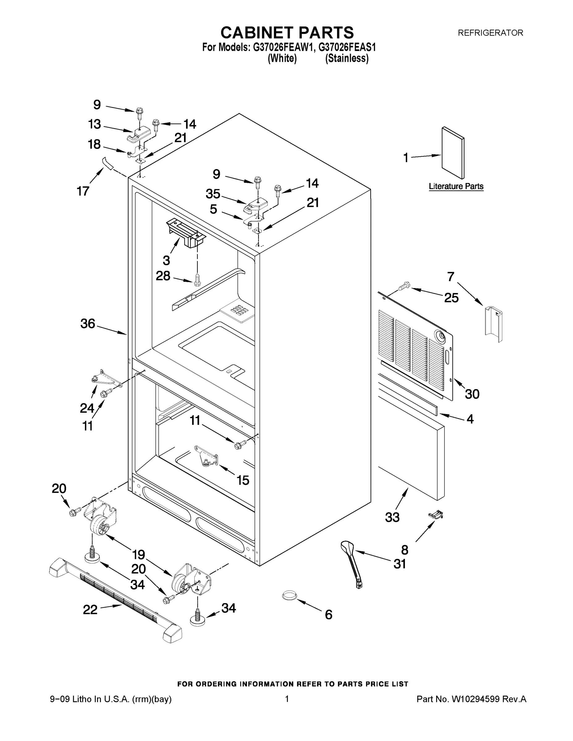01 - CABINET PARTS