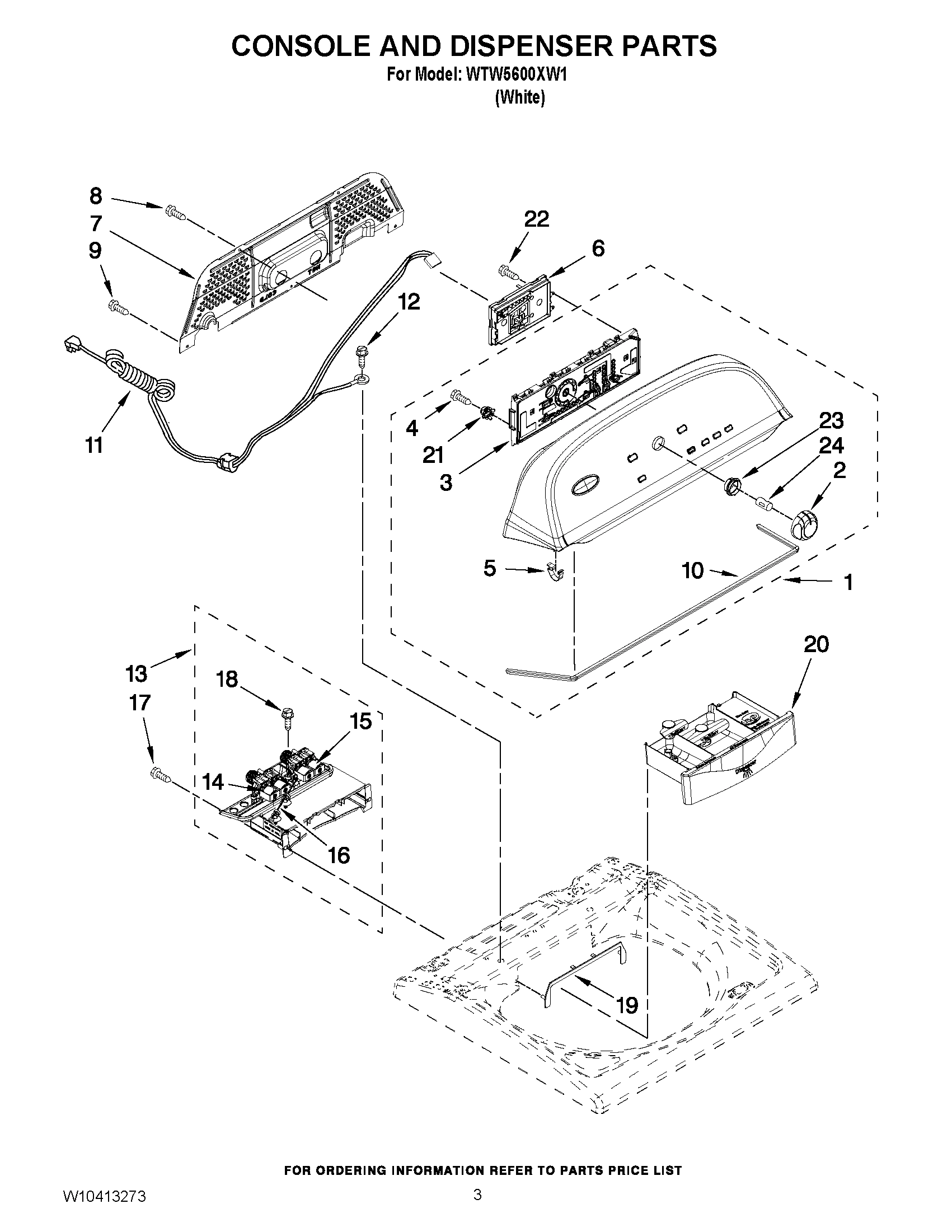 02 - CONSOLE AND DISPENSER PARTS