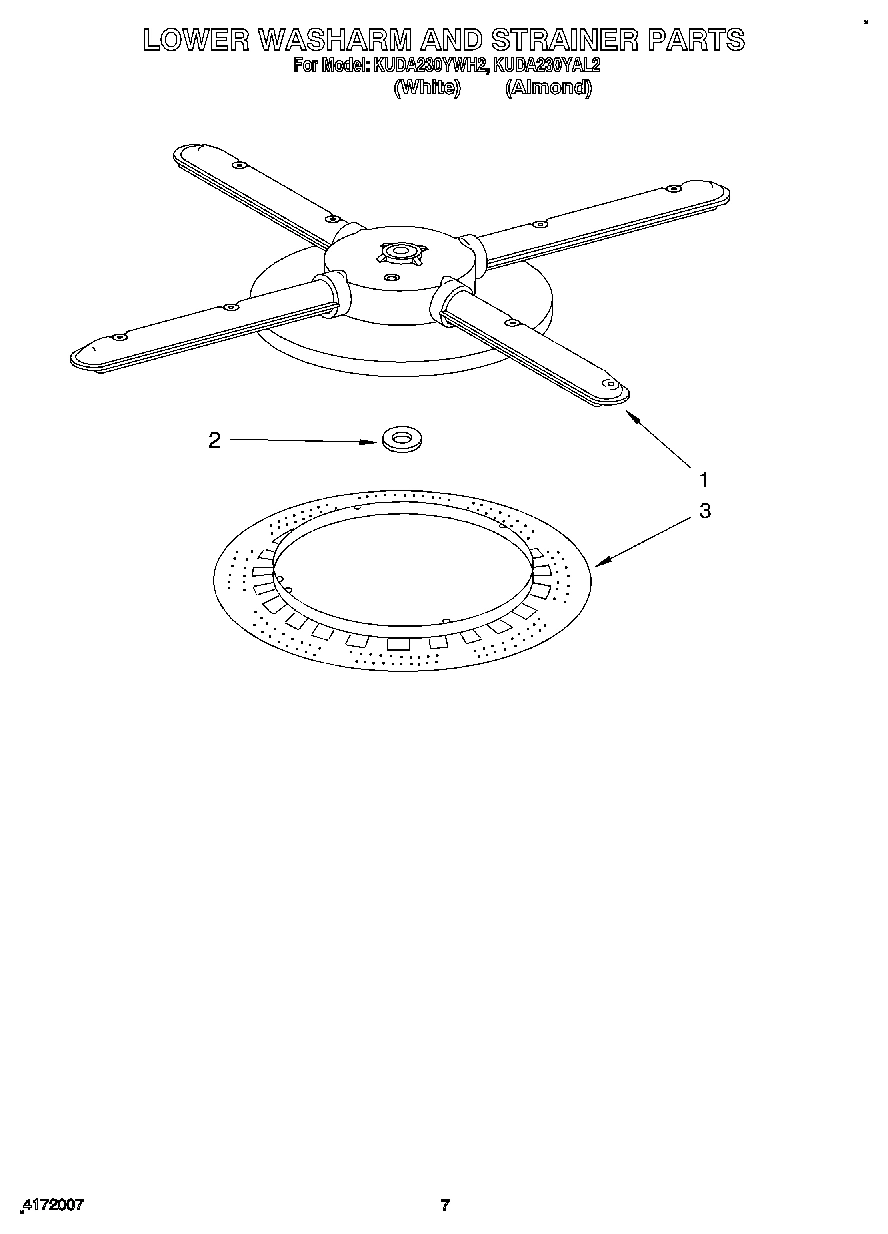 05 - LOWER WASHARM AND STRAINER