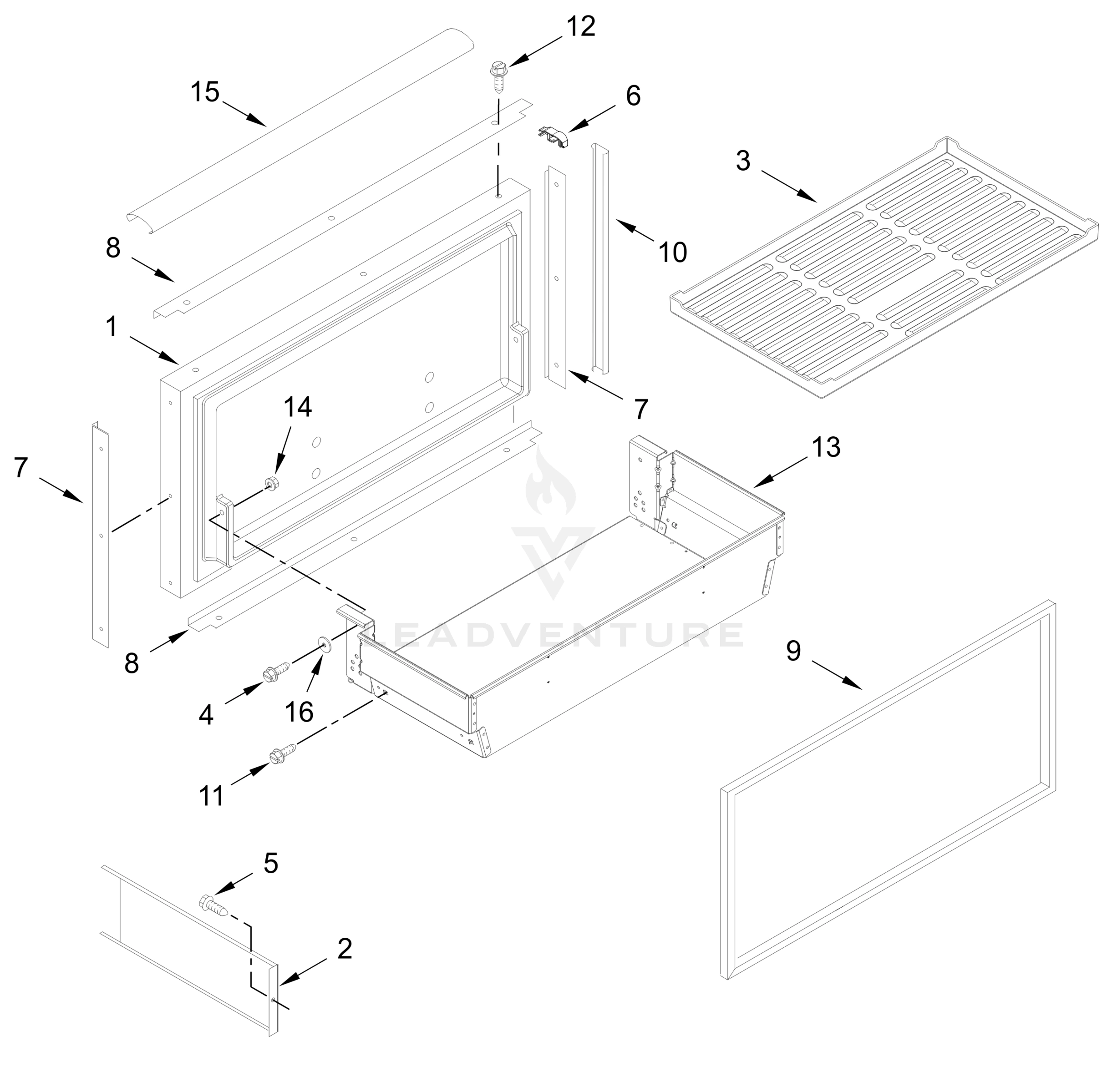 FREEZER DOOR AND BASKET PARTS