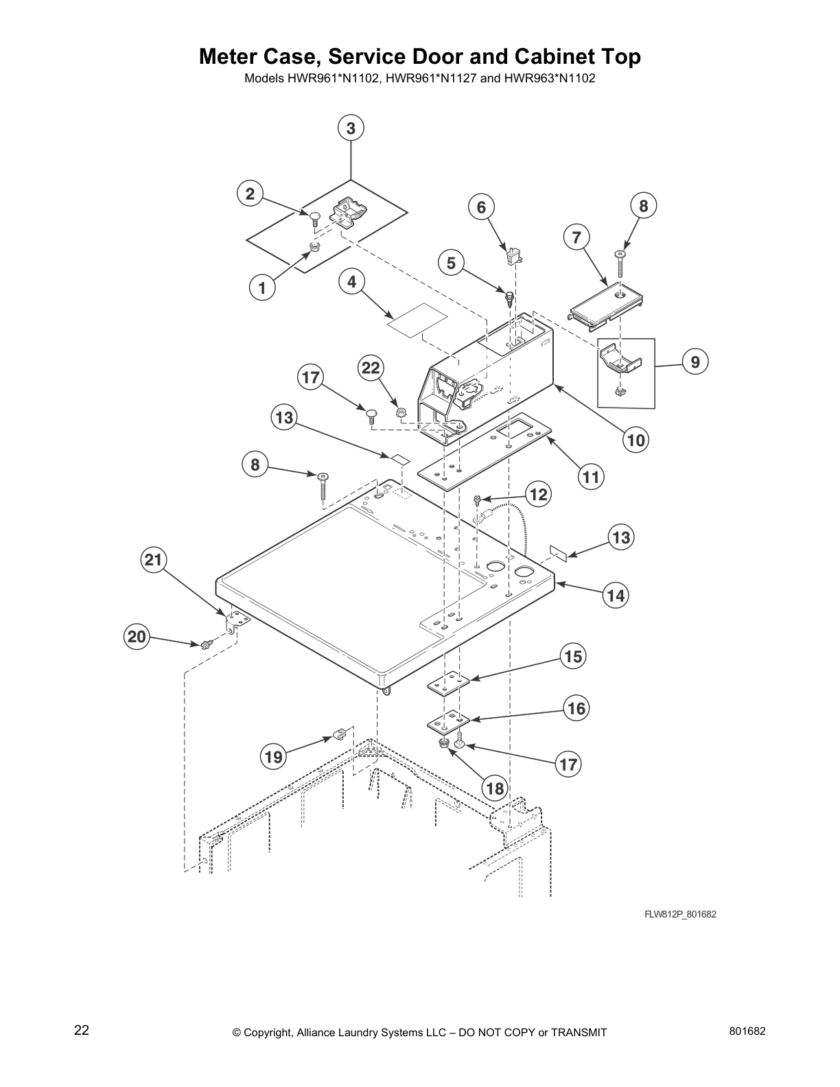 Meter Case, Service Door and Cabinet Top