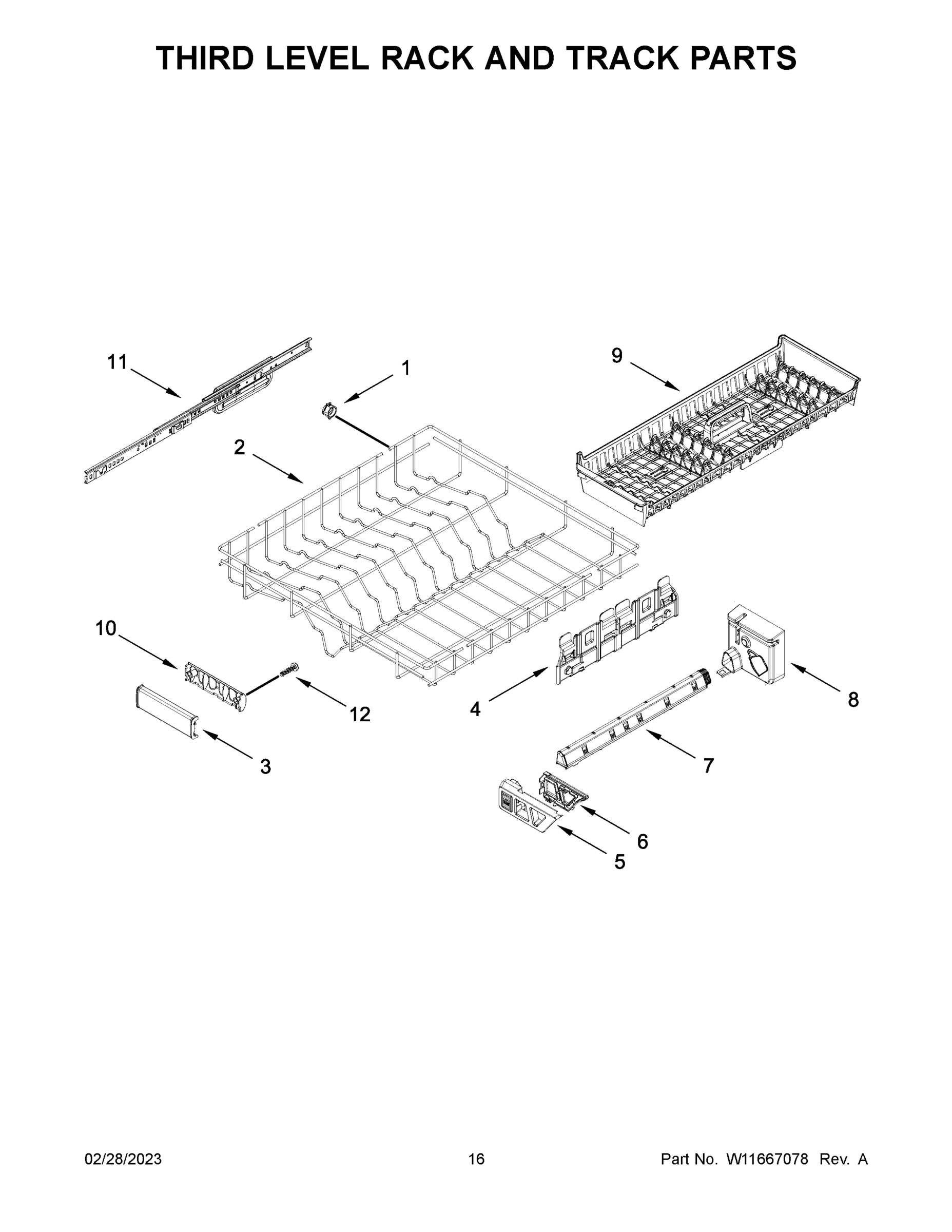09 - THIRD LEVEL RACK AND TRACK PARTS