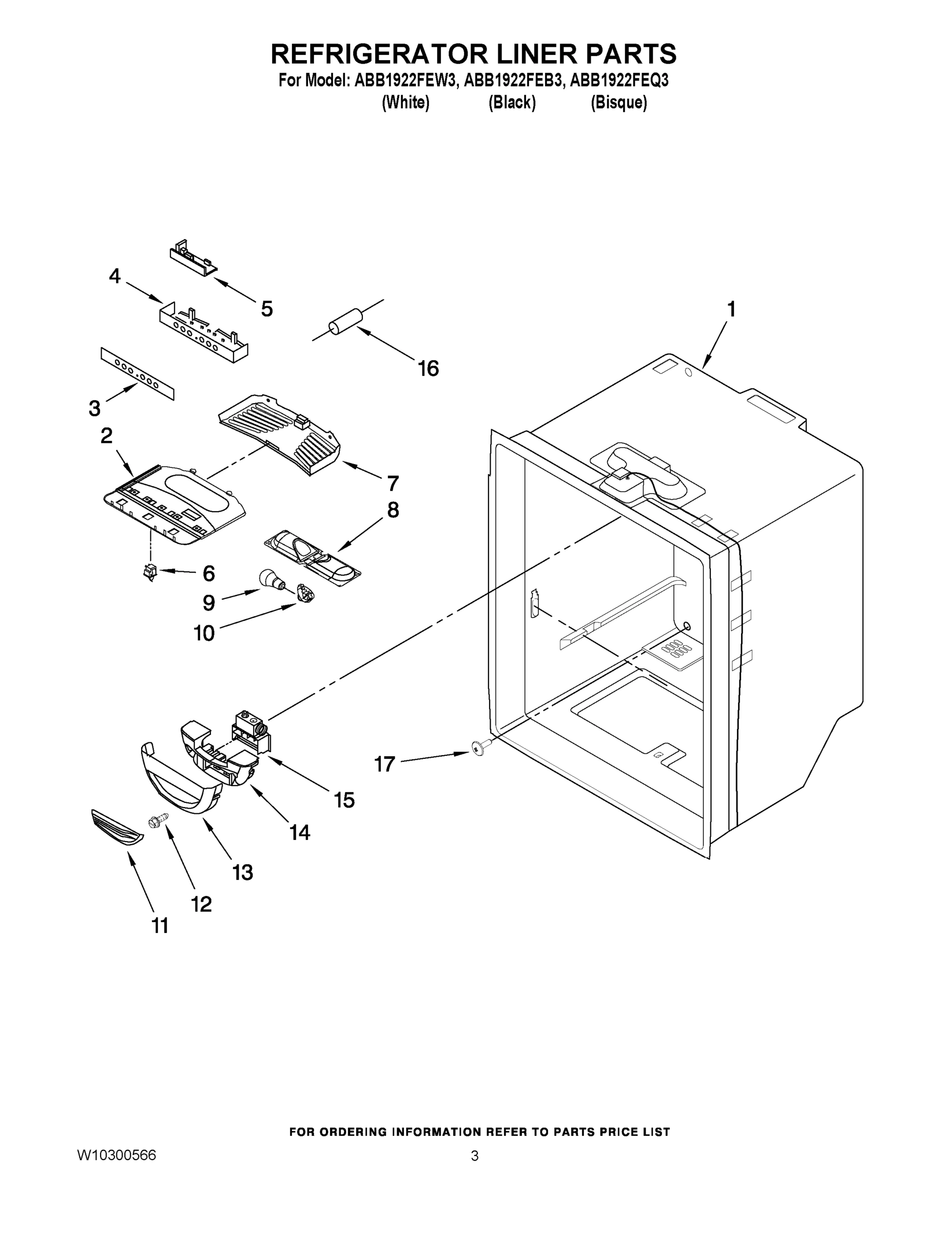 02 - REFRIGERATOR LINER PARTS
