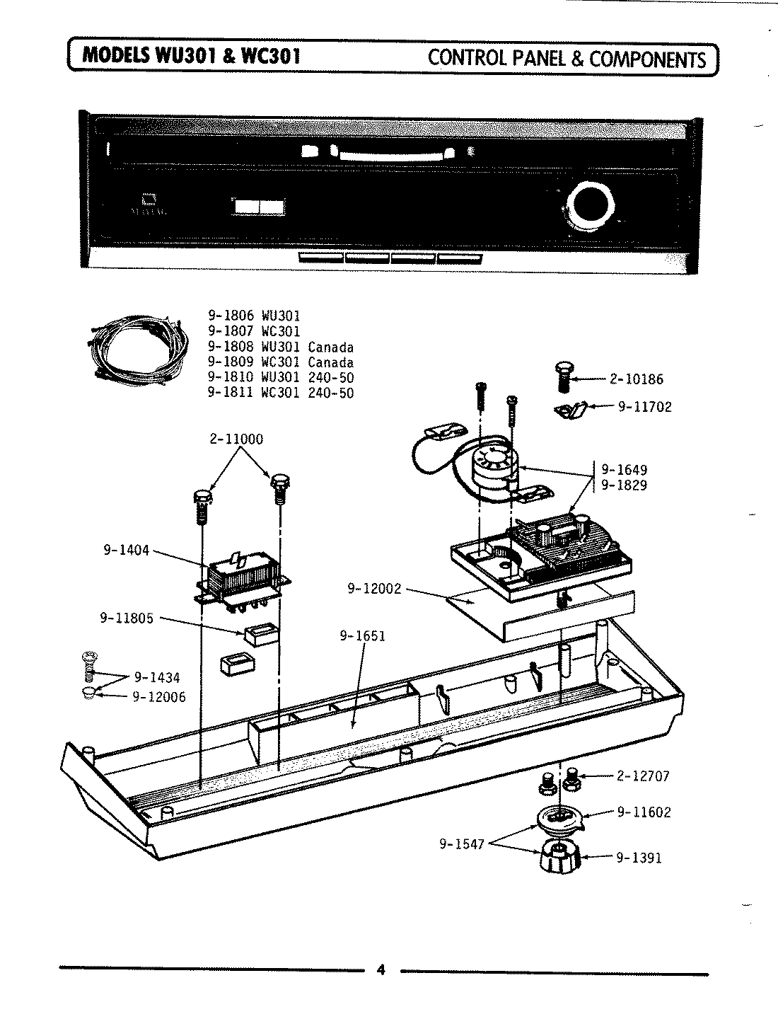 03 - CONTROL PANEL & COMPONENTS