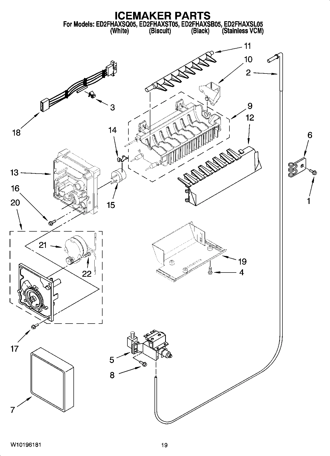 12 - ICEMAKER PARTS, OPTIONAL PARTS (NOT INCLUDED)