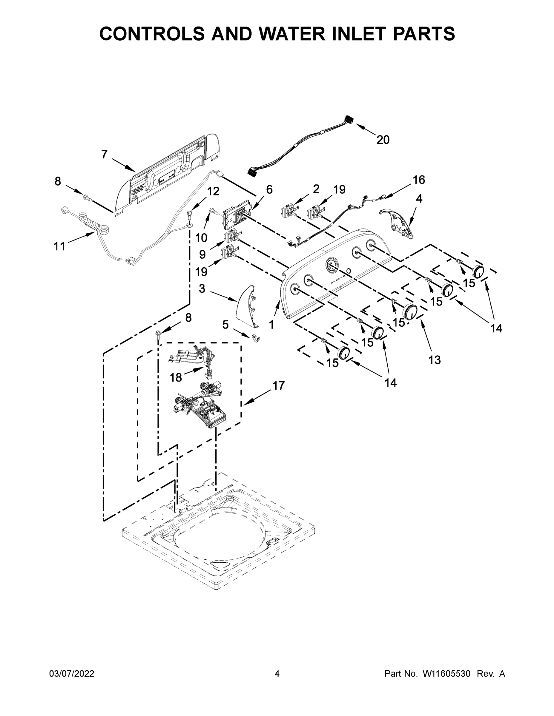 03 - CONTROLS AND WATER INLET PARTS