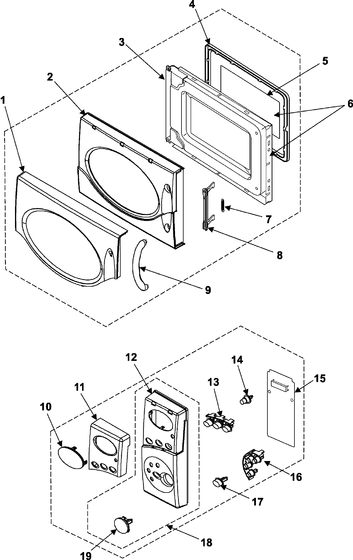 02 - CONTROL PANEL/DOOR ASSEMBLY