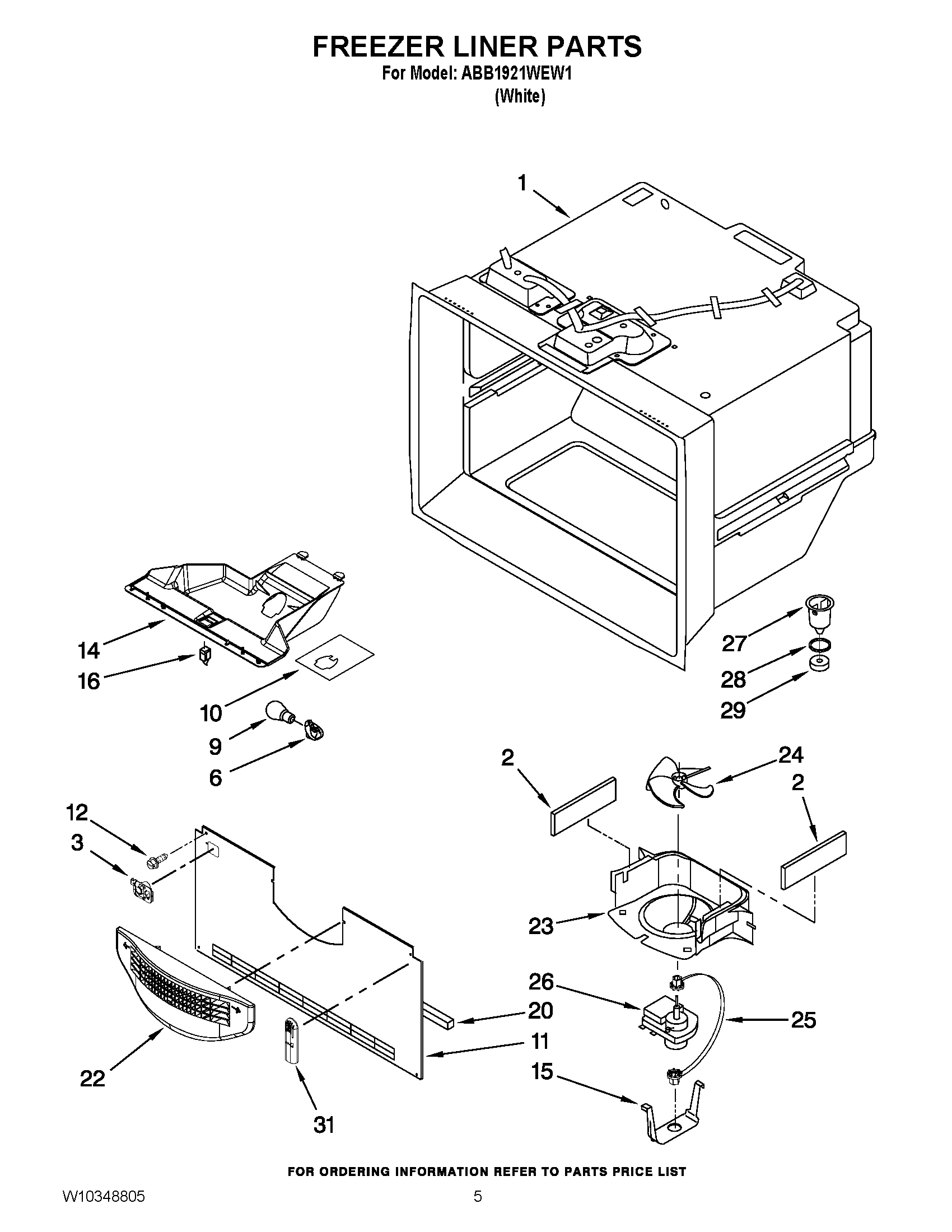 03 - FREEZER LINER PARTS