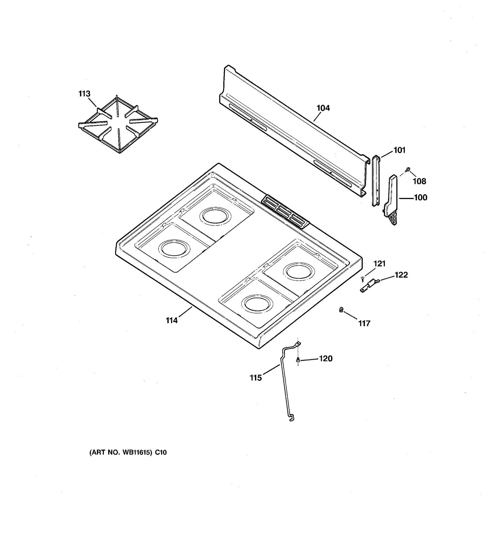 CONTROL PANEL & COOKTOP