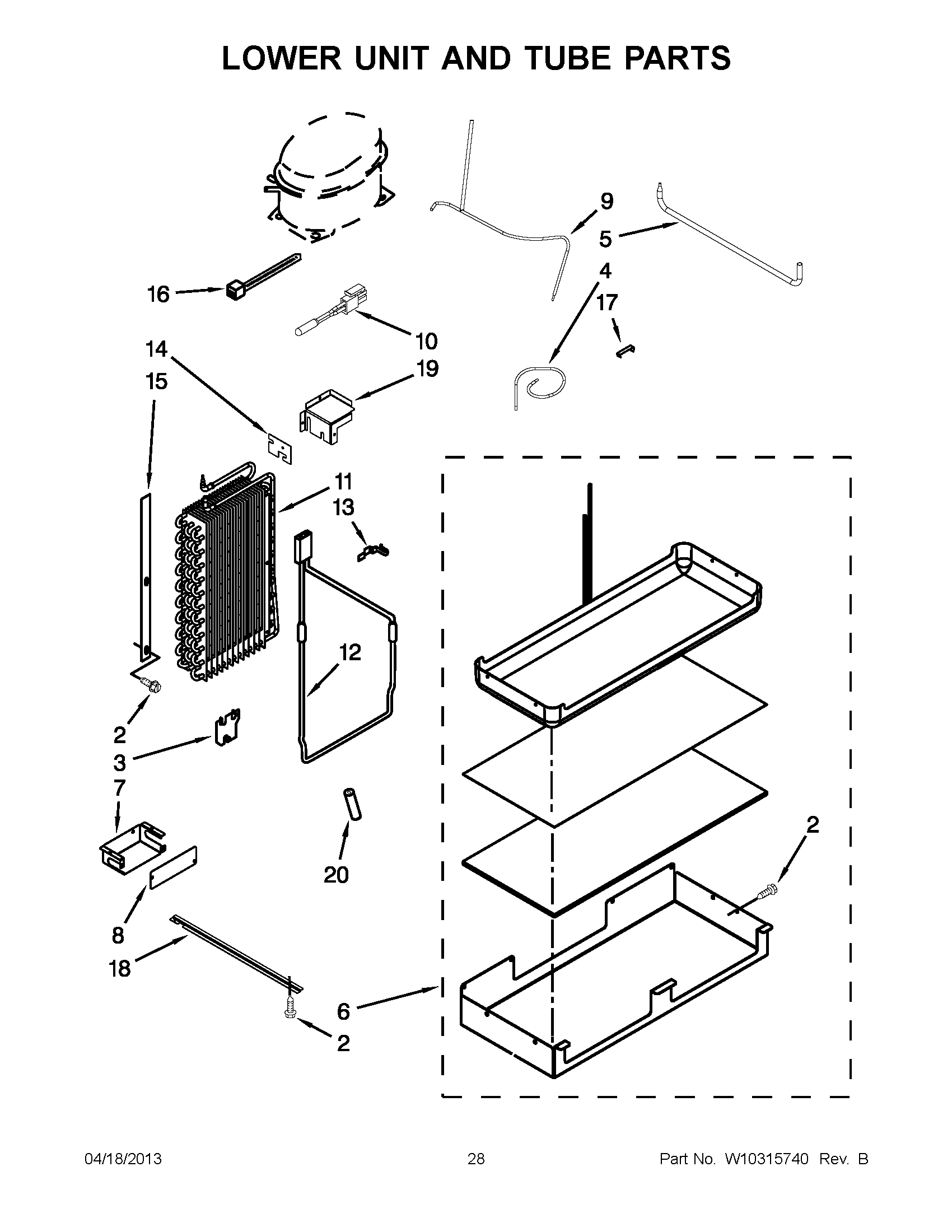 14 - LOWER UNIT AND TUBE PARTS