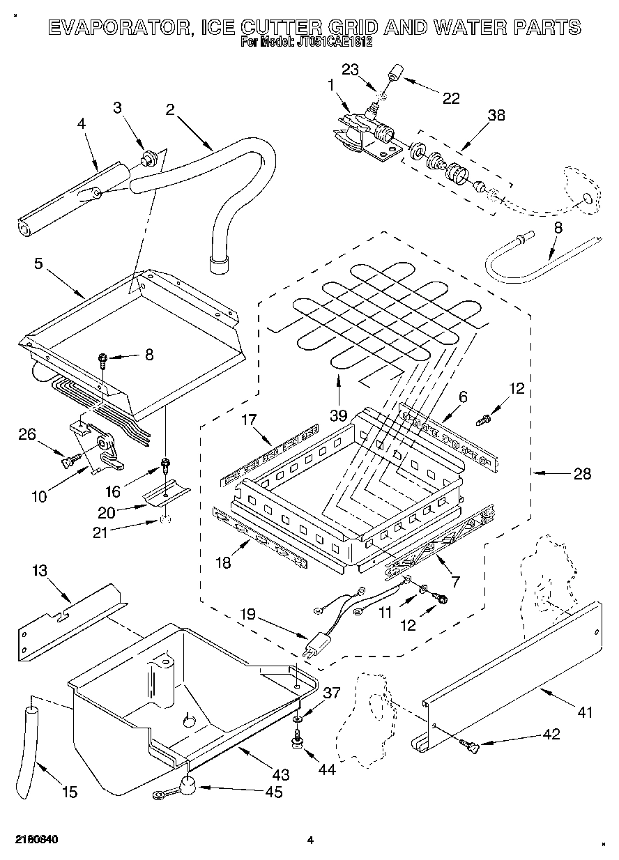 03 - EVAPORATOR, ICE CUTTER GRID AND WATER