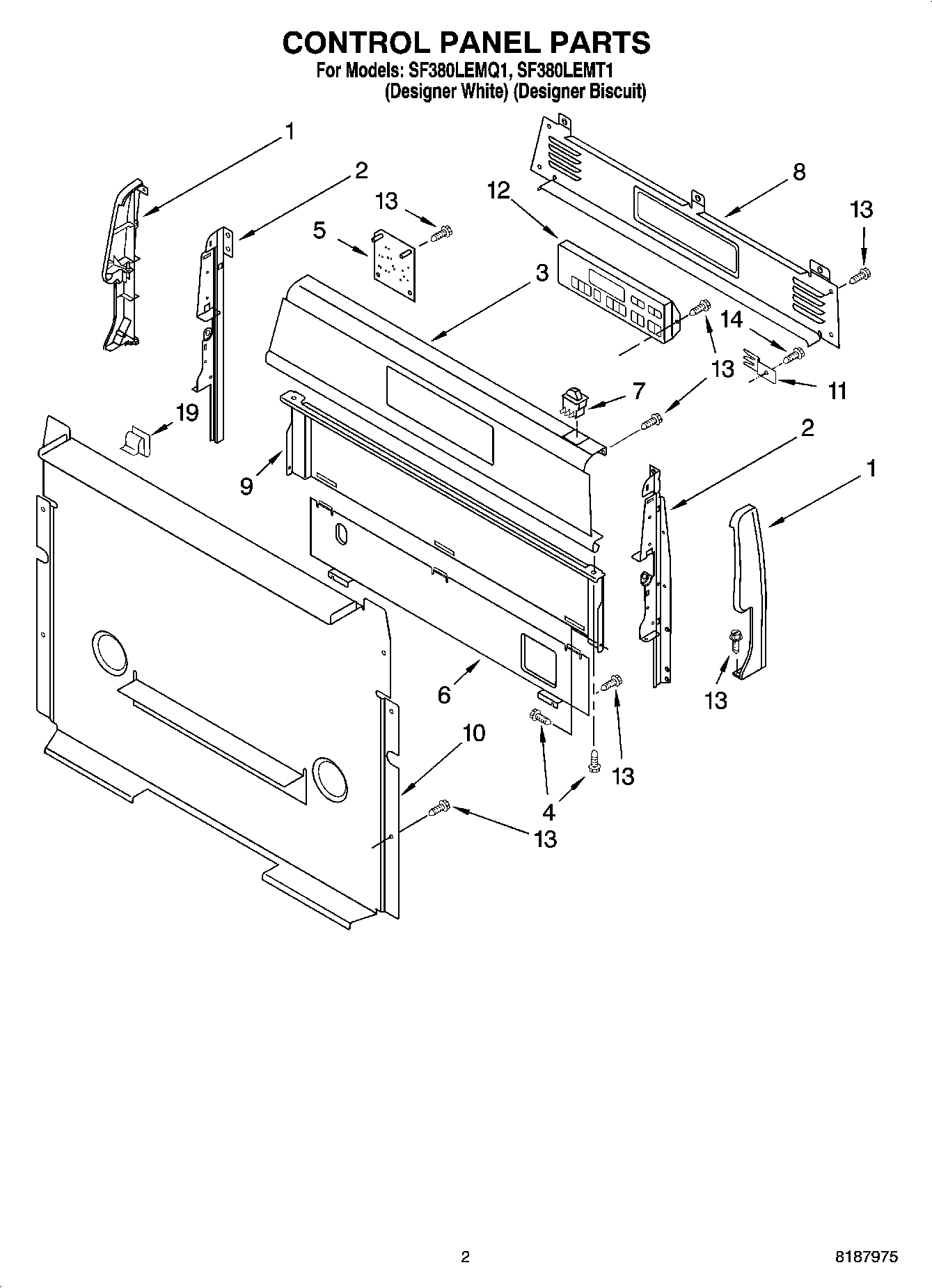 02 - CONTROL PANEL PARTS