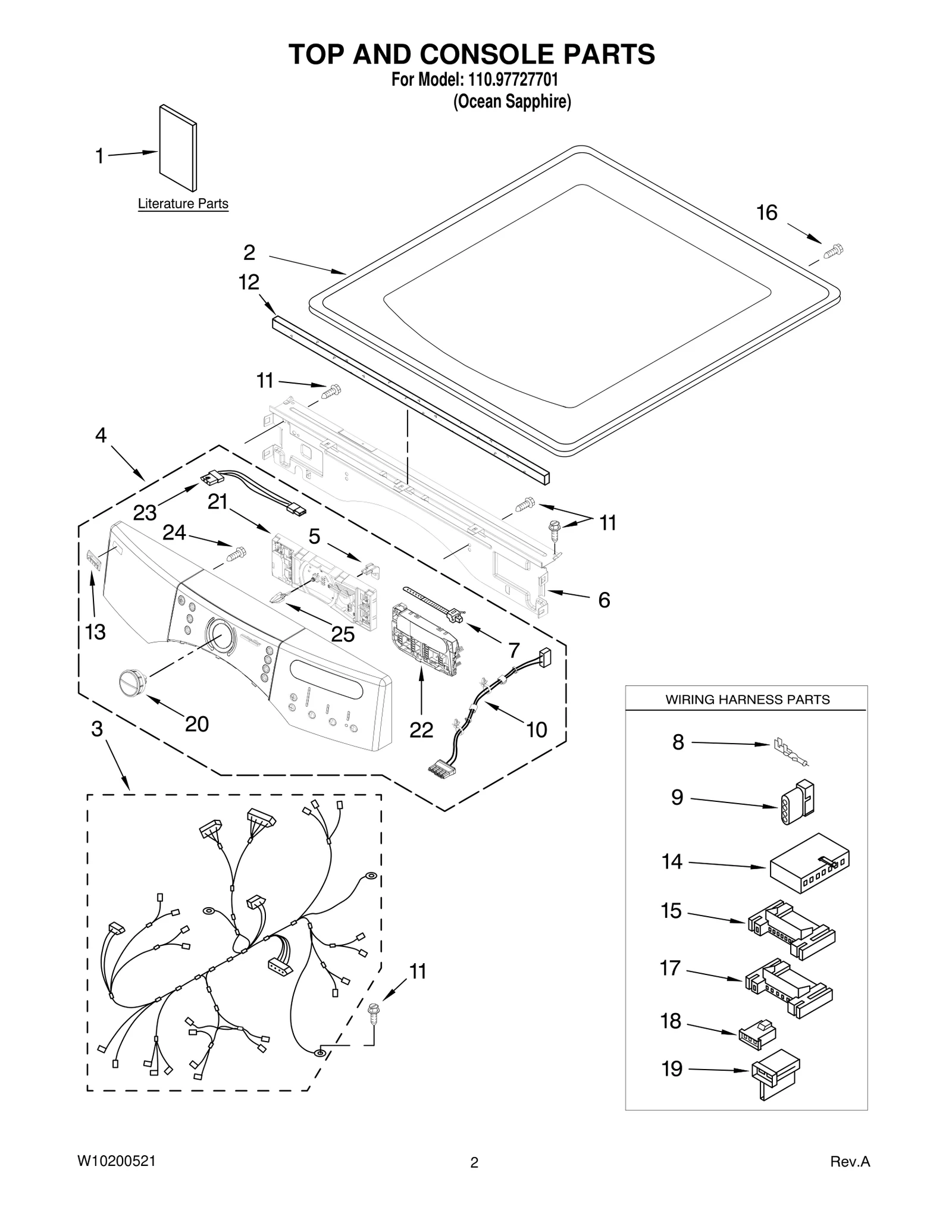 TOP AND CONSOLE PARTS