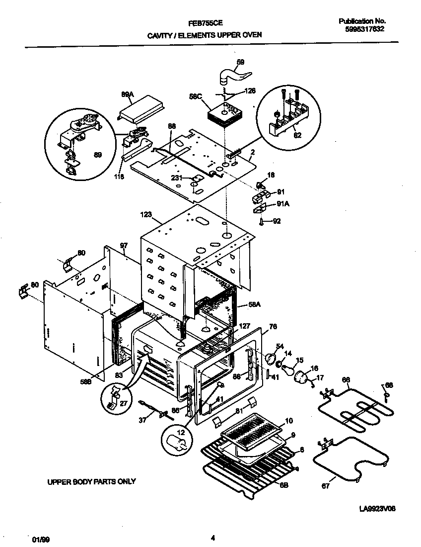 03 - CAVITY/ELEMENTS UPPER OVEN