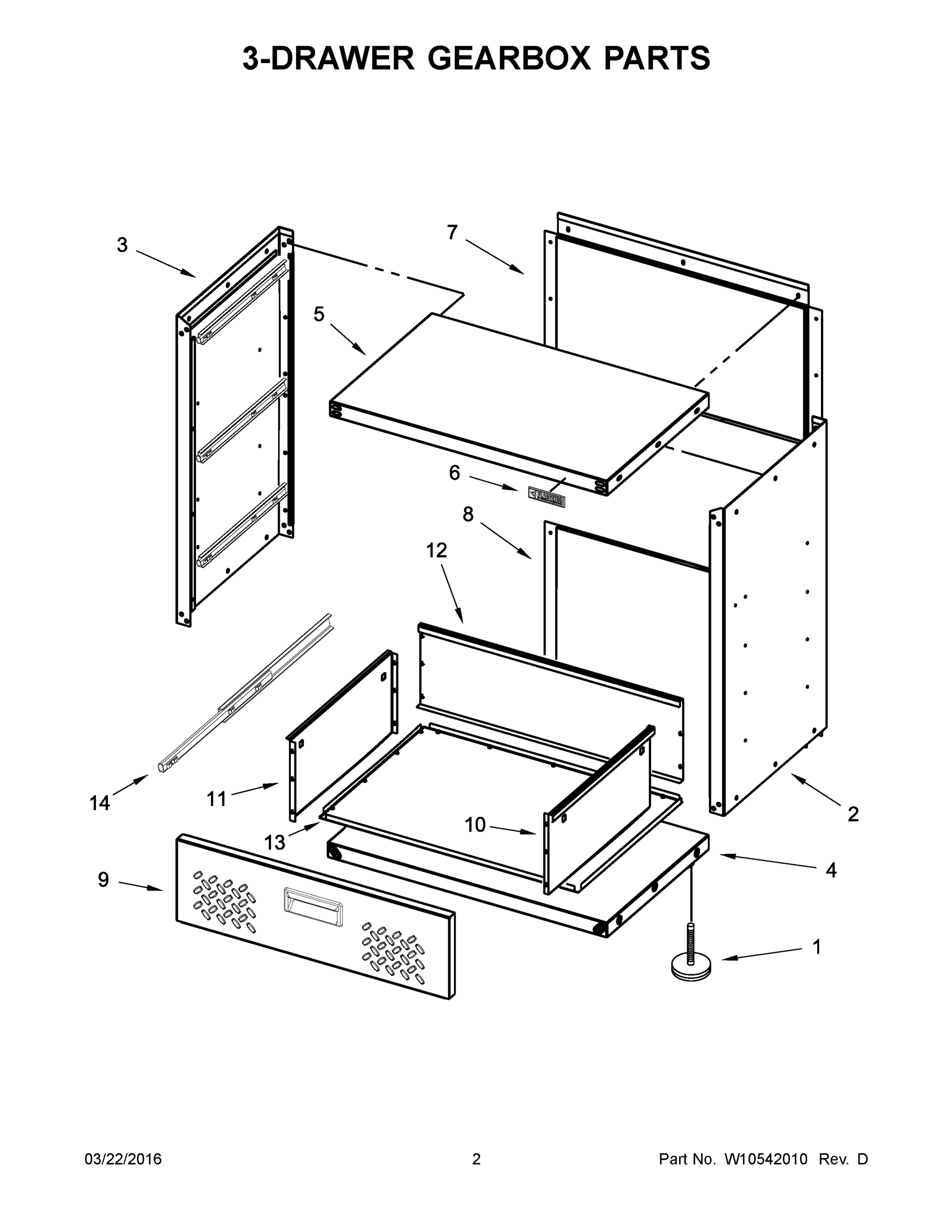 02 - 3-DRAWER GEARBOX PARTS