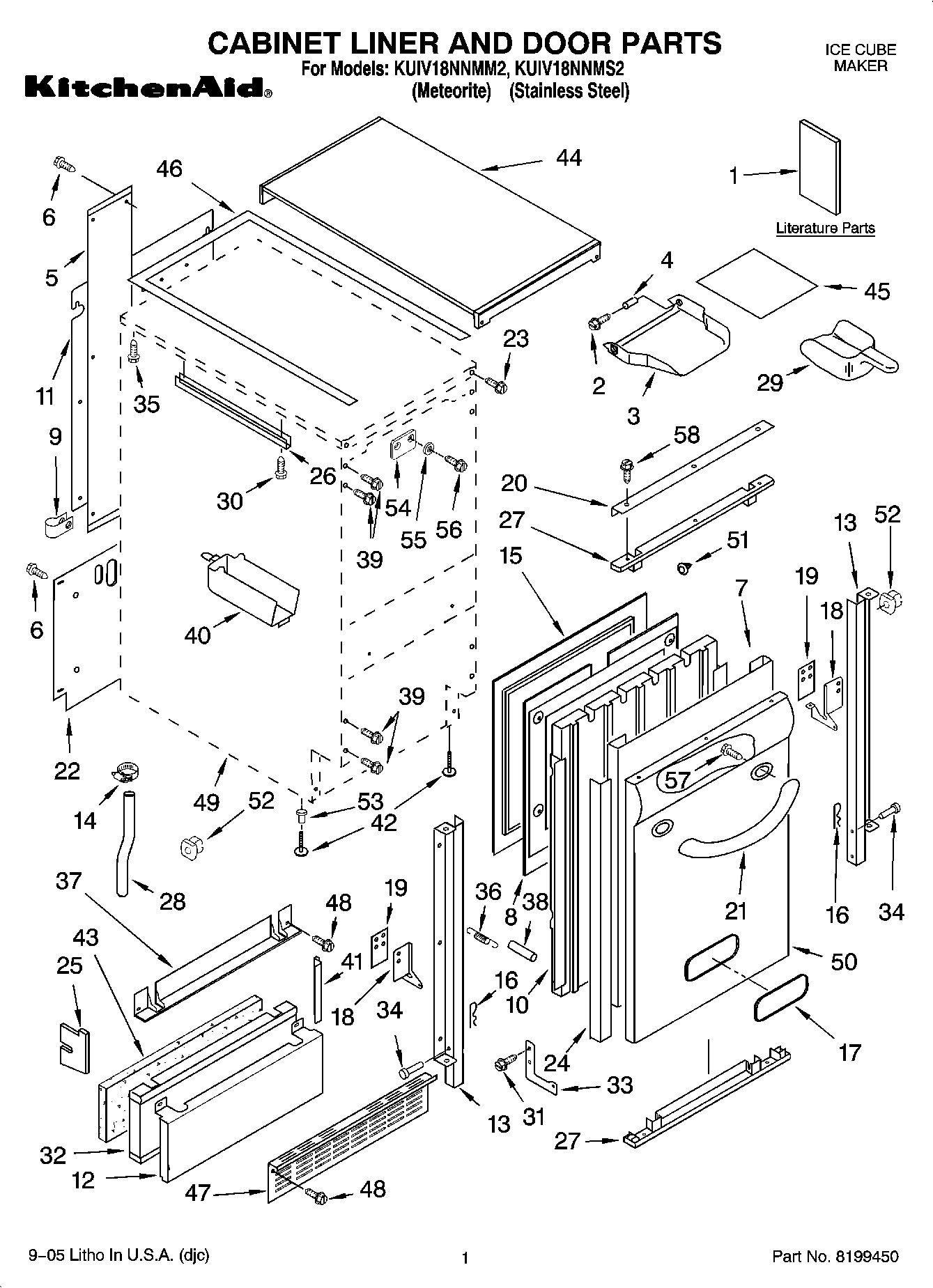 01 - CABINET LINER AND DOOR PARTS