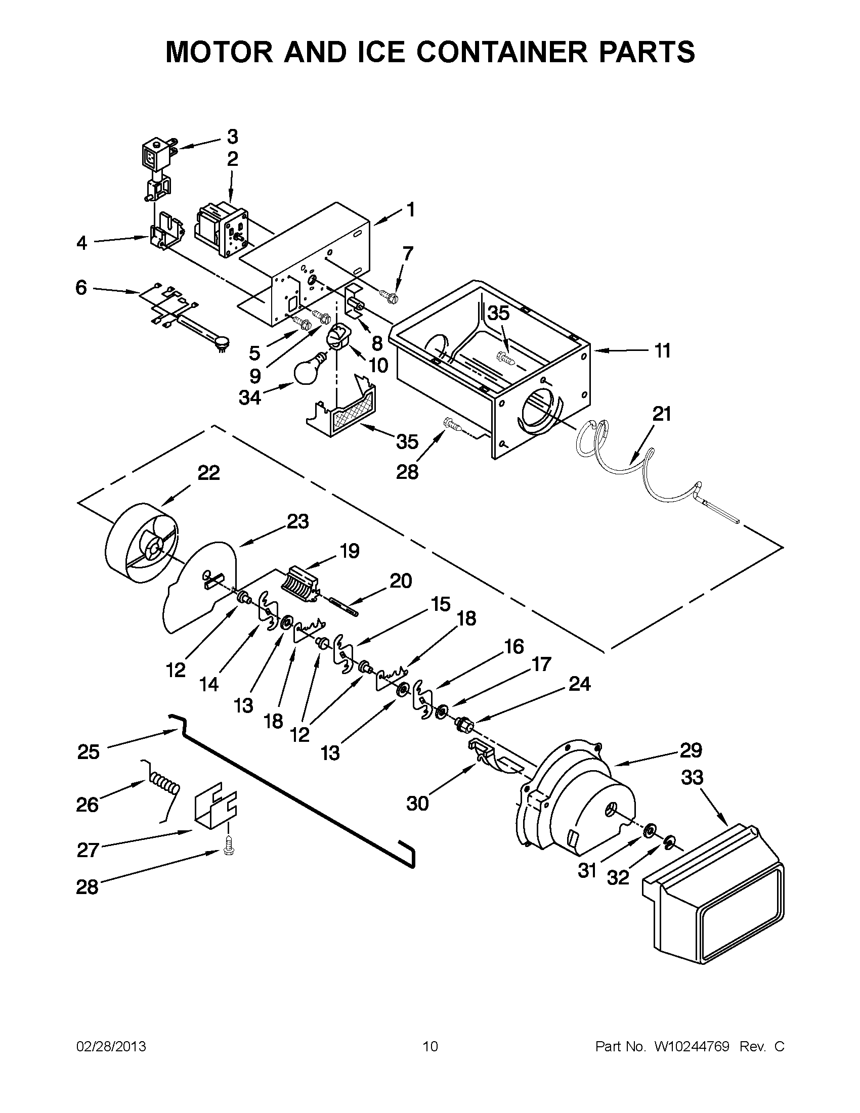 05 - MOTOR AND ICE CONTAINER PARTS