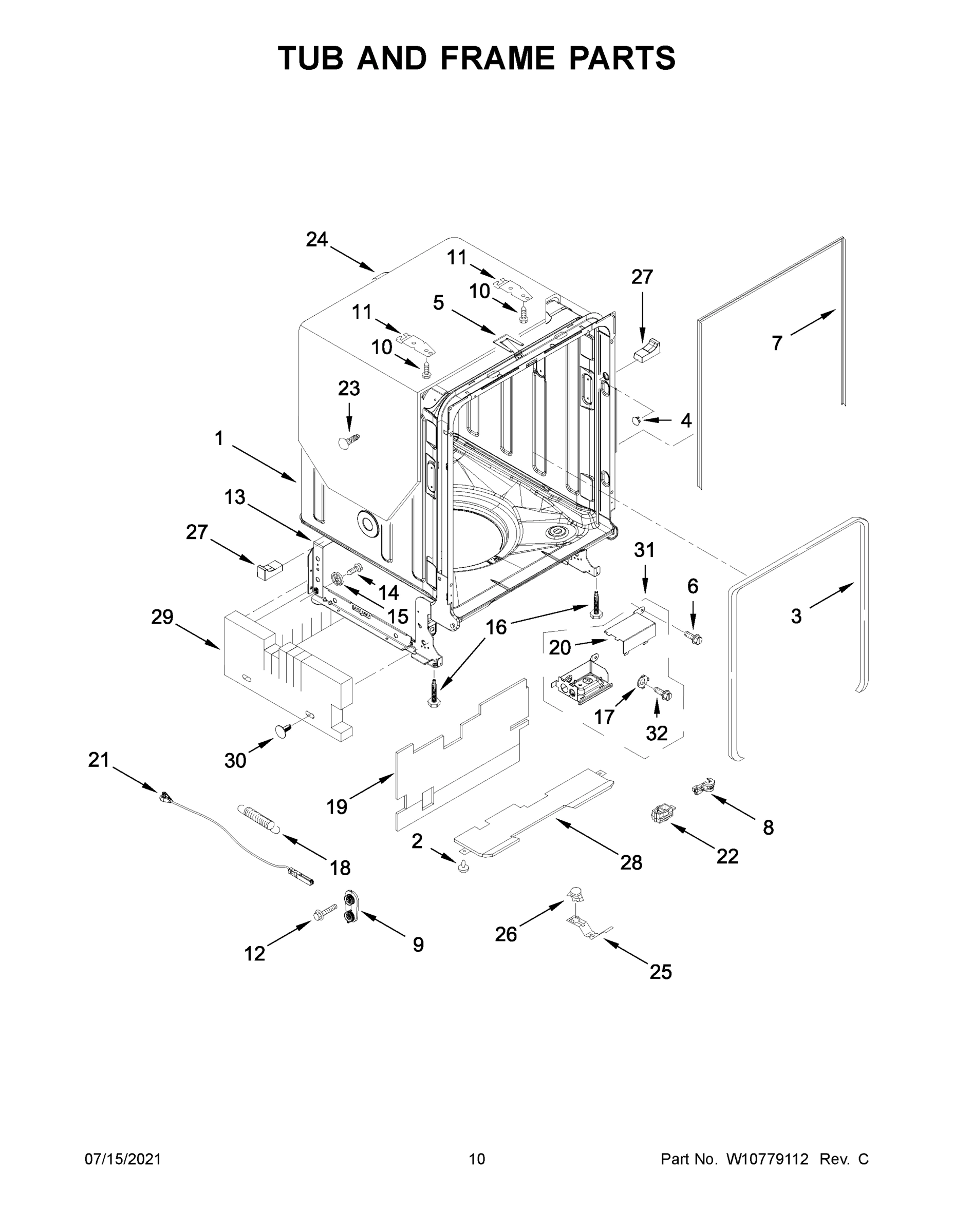 06 - TUB AND FRAME PARTS