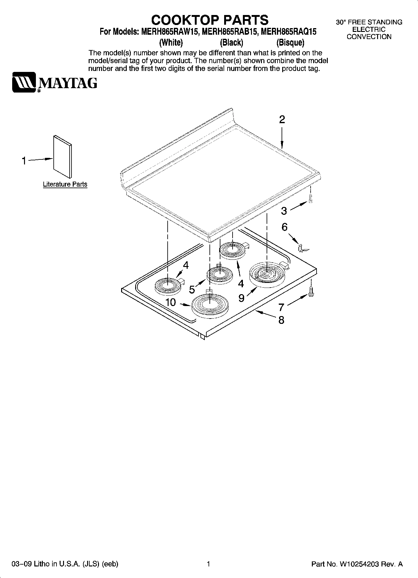 01 - COOKTOP PARTS