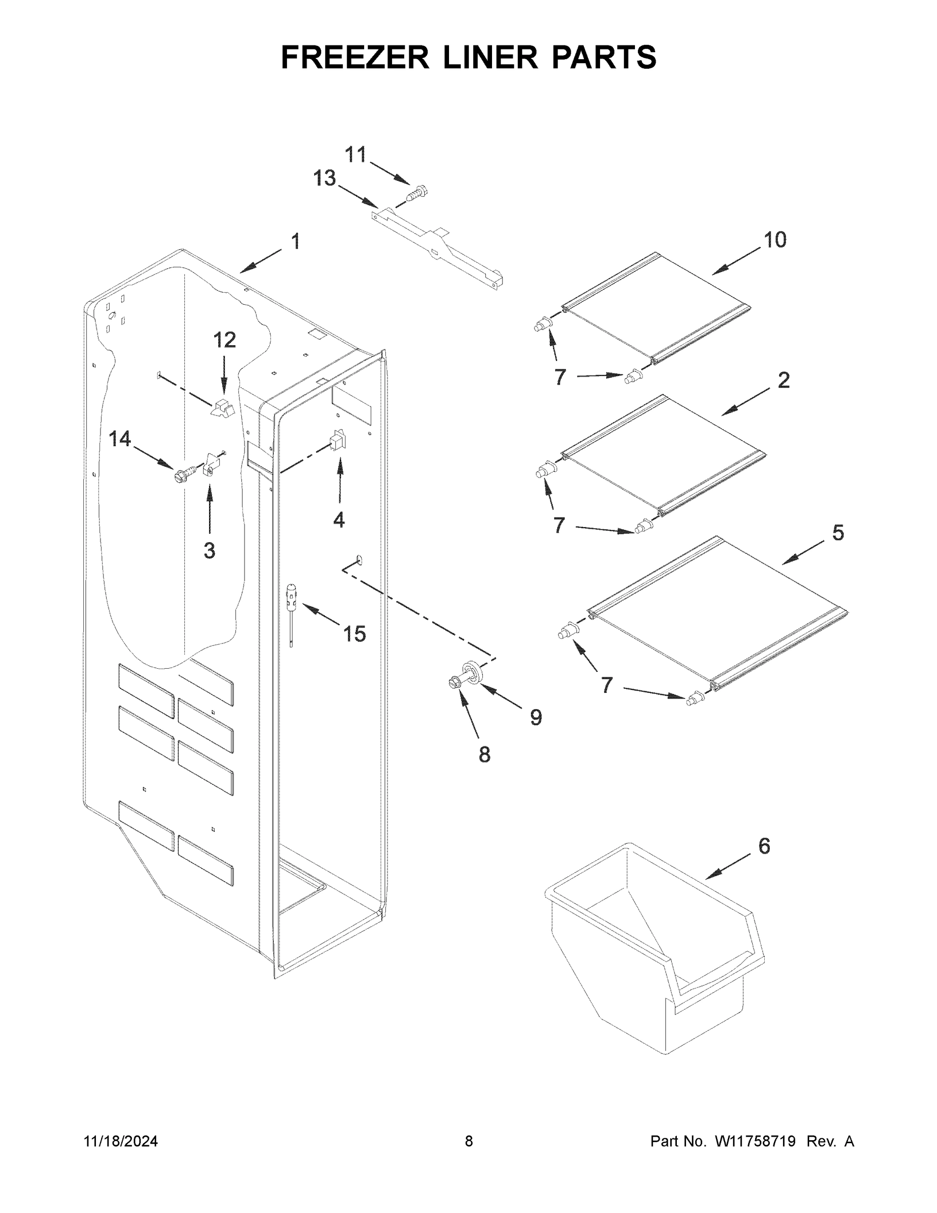 05 - FREEZER LINER PARTS