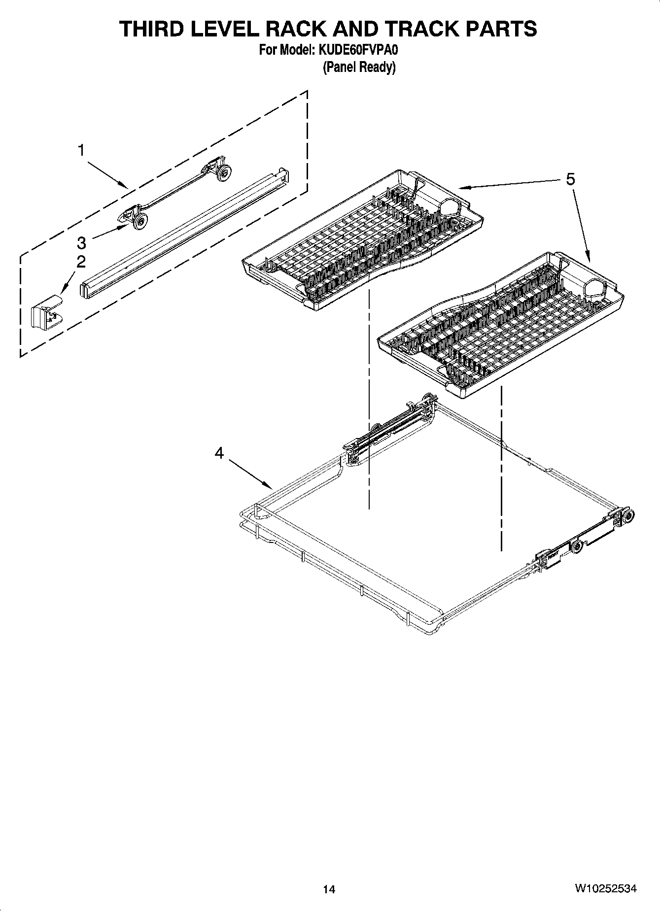 11 - THIRD LEVEL RACK AND TRACK PARTS, OPTIONAL PARTS (NOT INCLUDED)