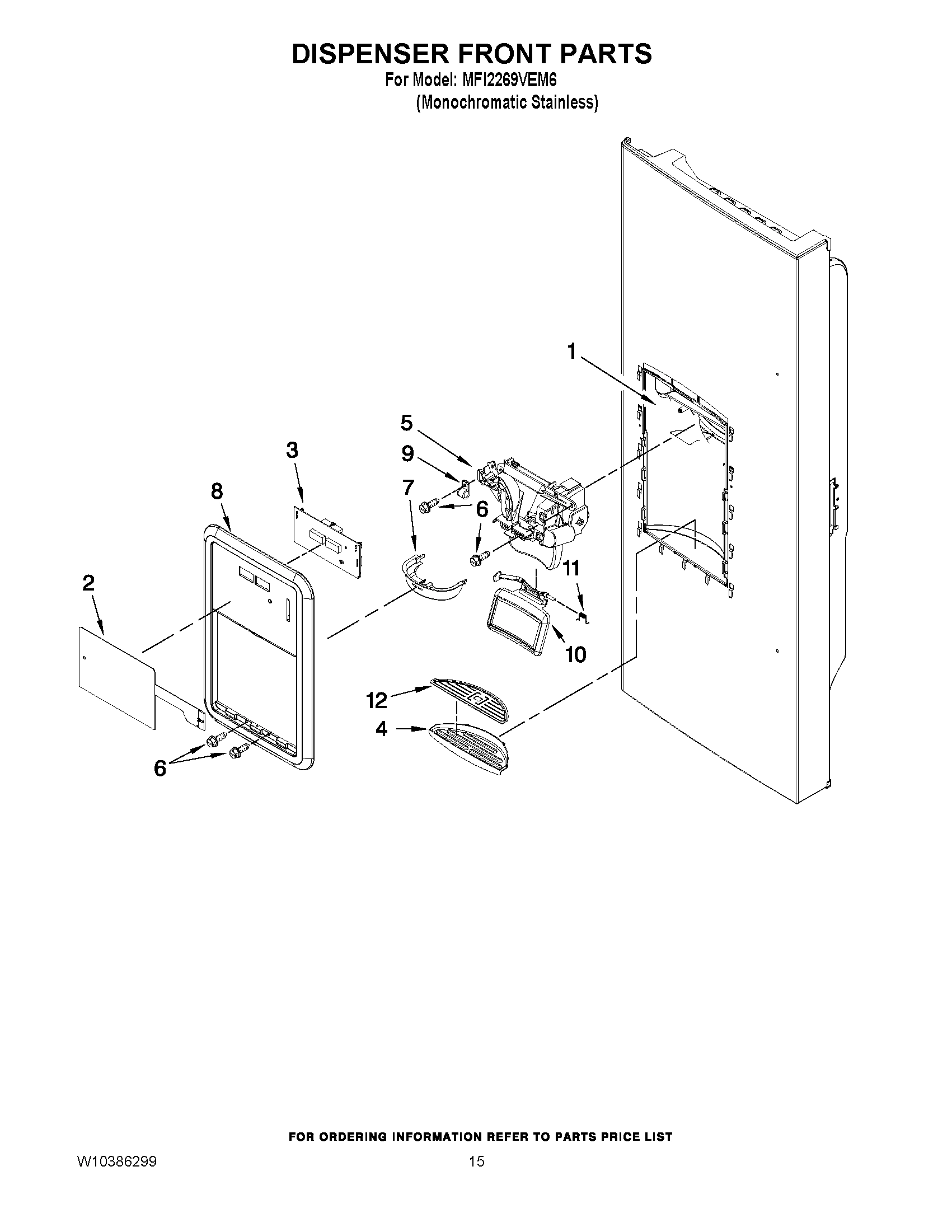 08 - DISPENSER FRONT PARTS
