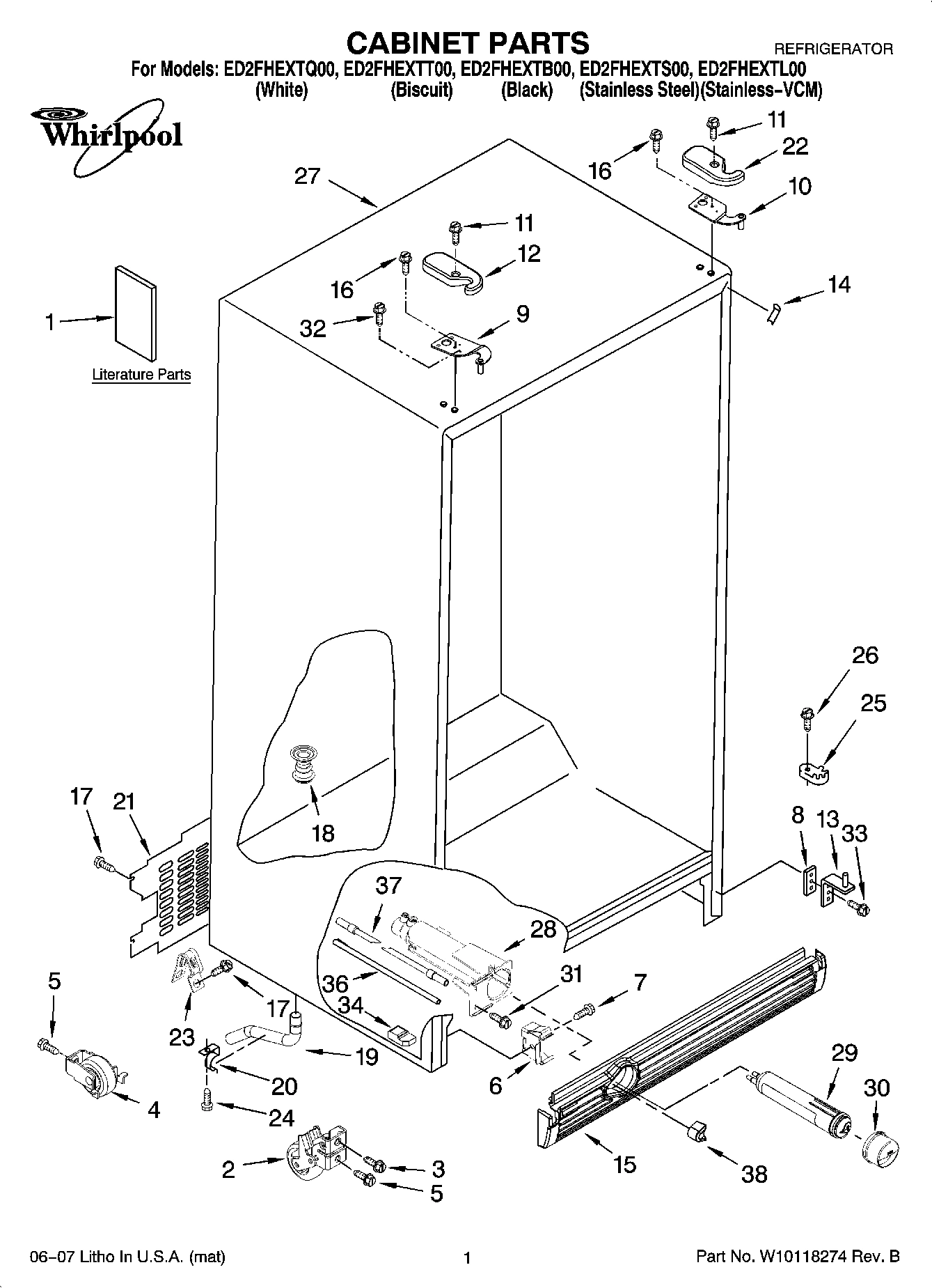 01 - CABINET PARTS