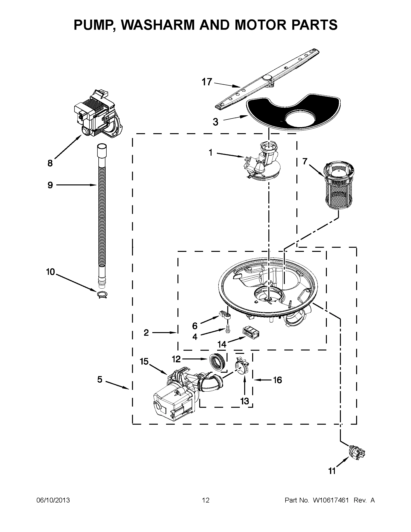 06 - PUMP, WASHARM AND MOTOR PARTS