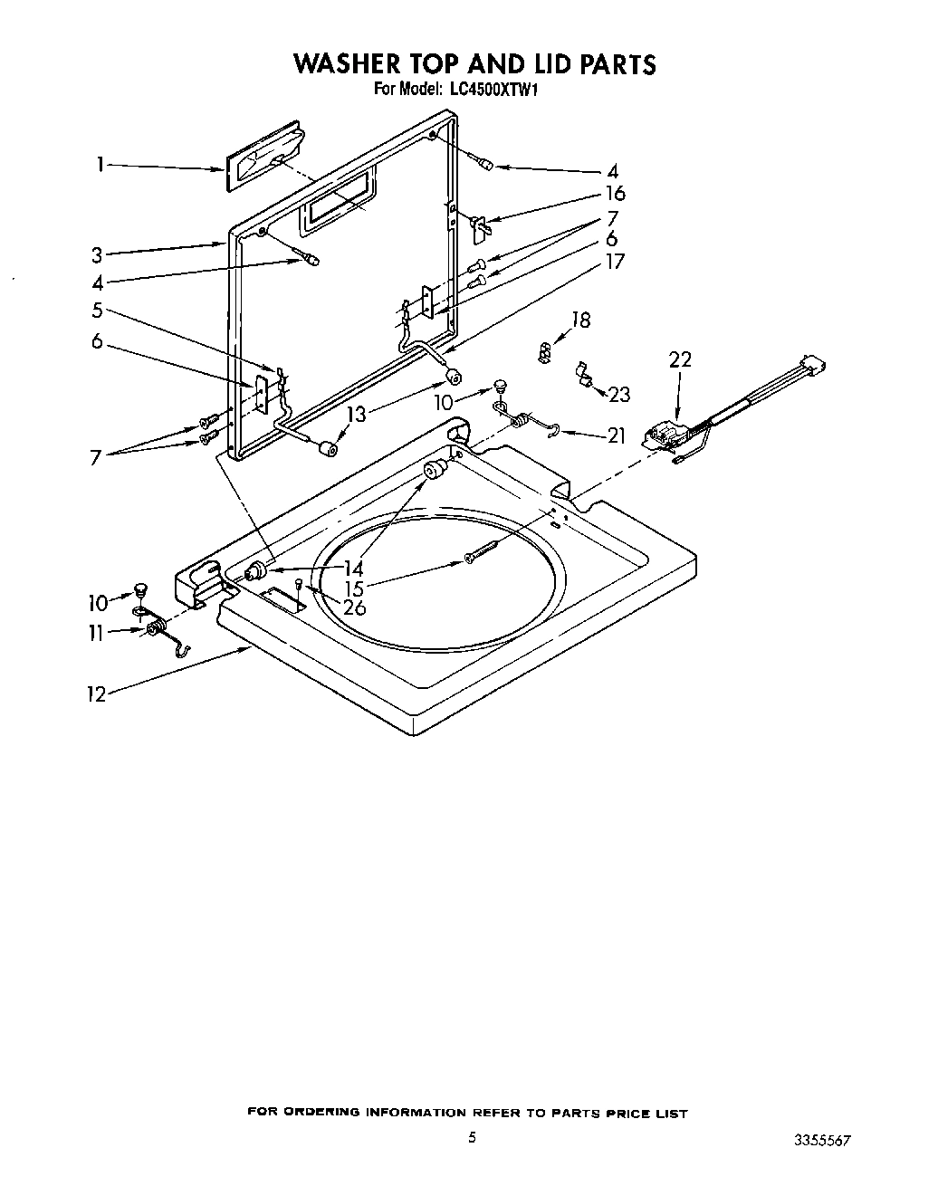 04 - WASHER TOP AND LID