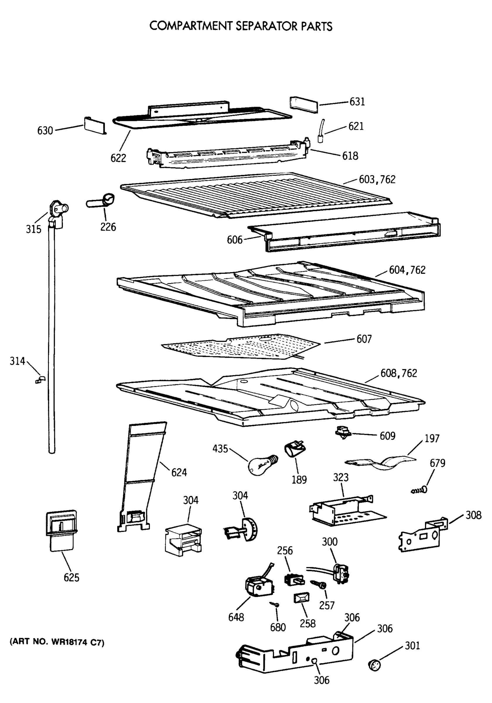 COMPARTMENT SEPARATOR PARTS