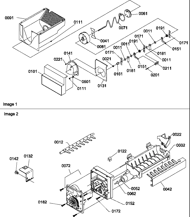 07 - ICE BUCKET AUGER AND ICE MAKER PARTS