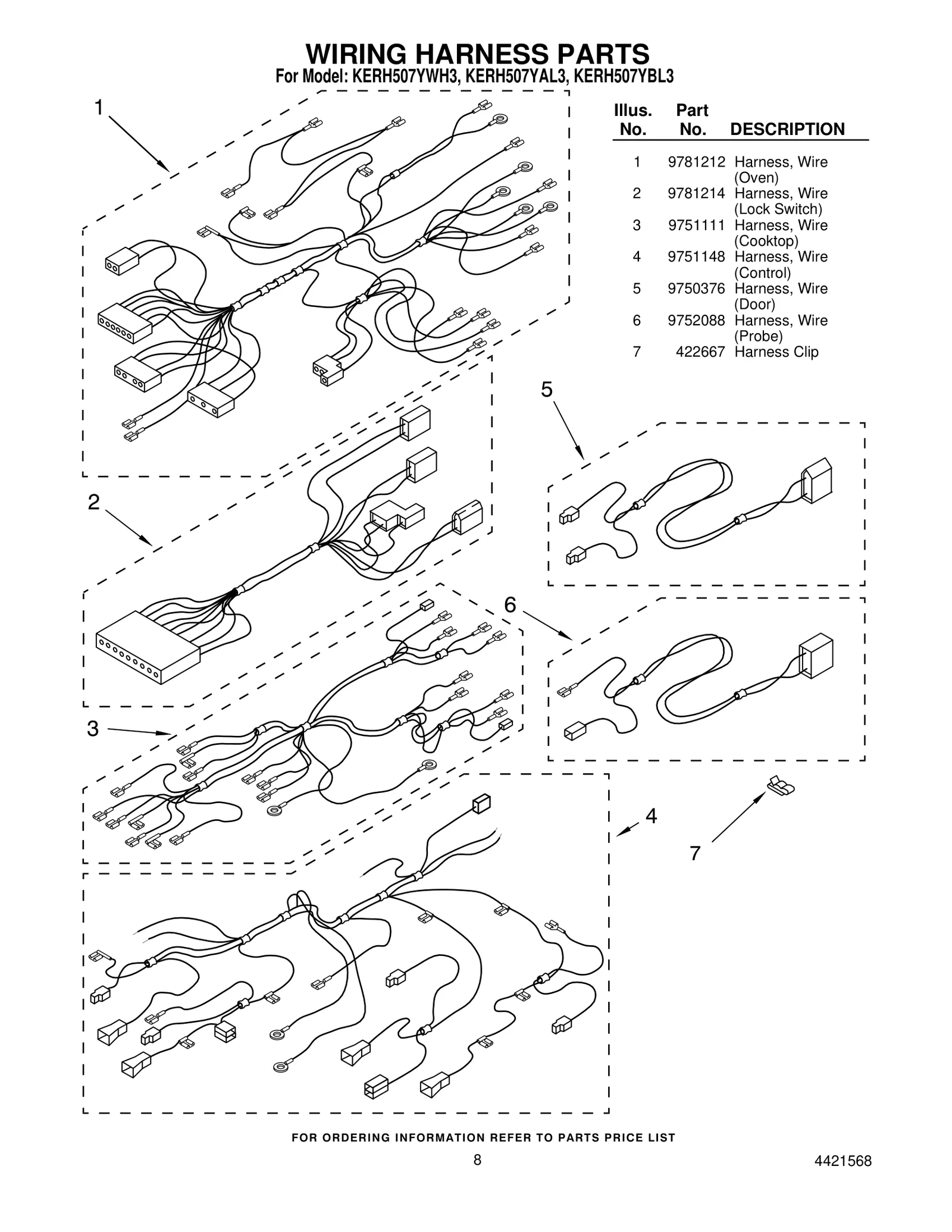 WIRING HARNESS PARTS